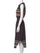 MISA Los Angeles Printed Midi Length Dress