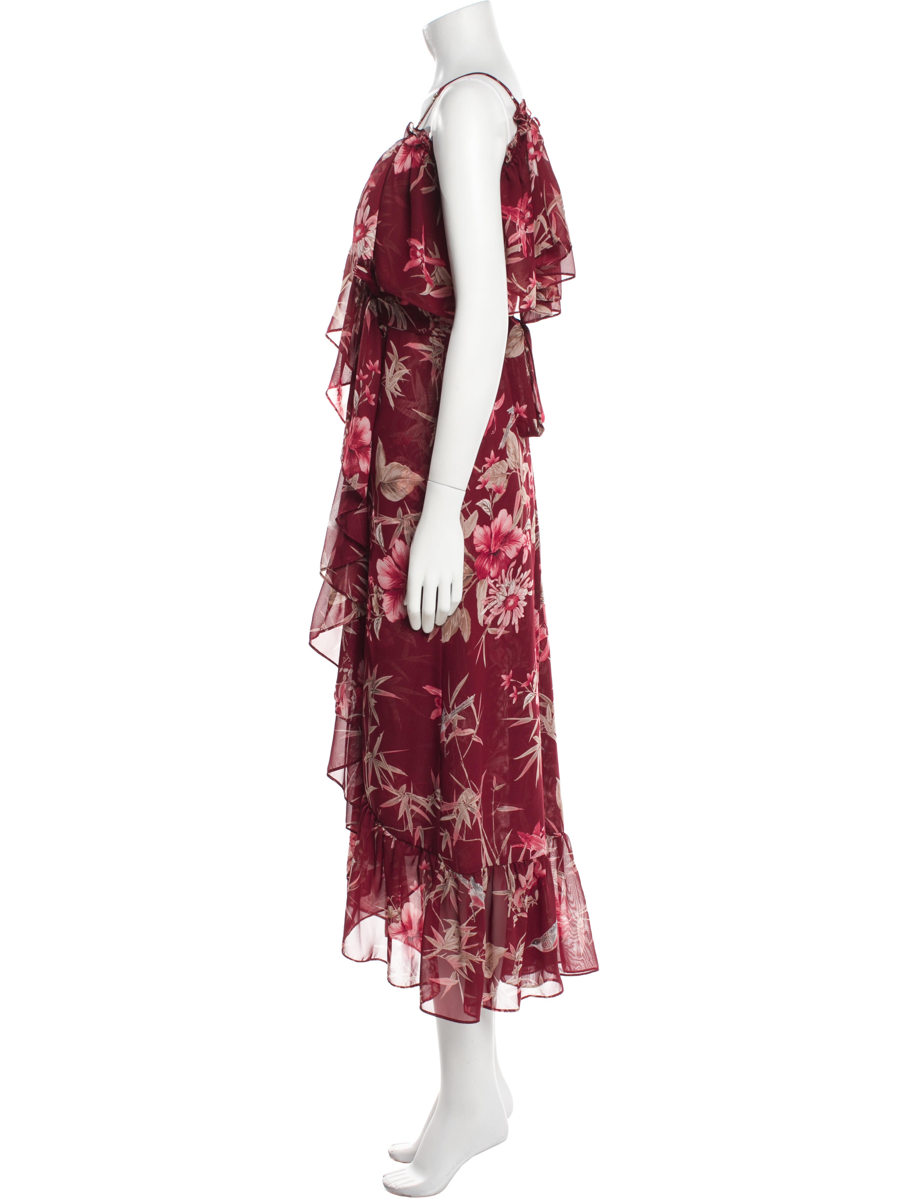 MISA Los Angeles Floral Print Long Dress