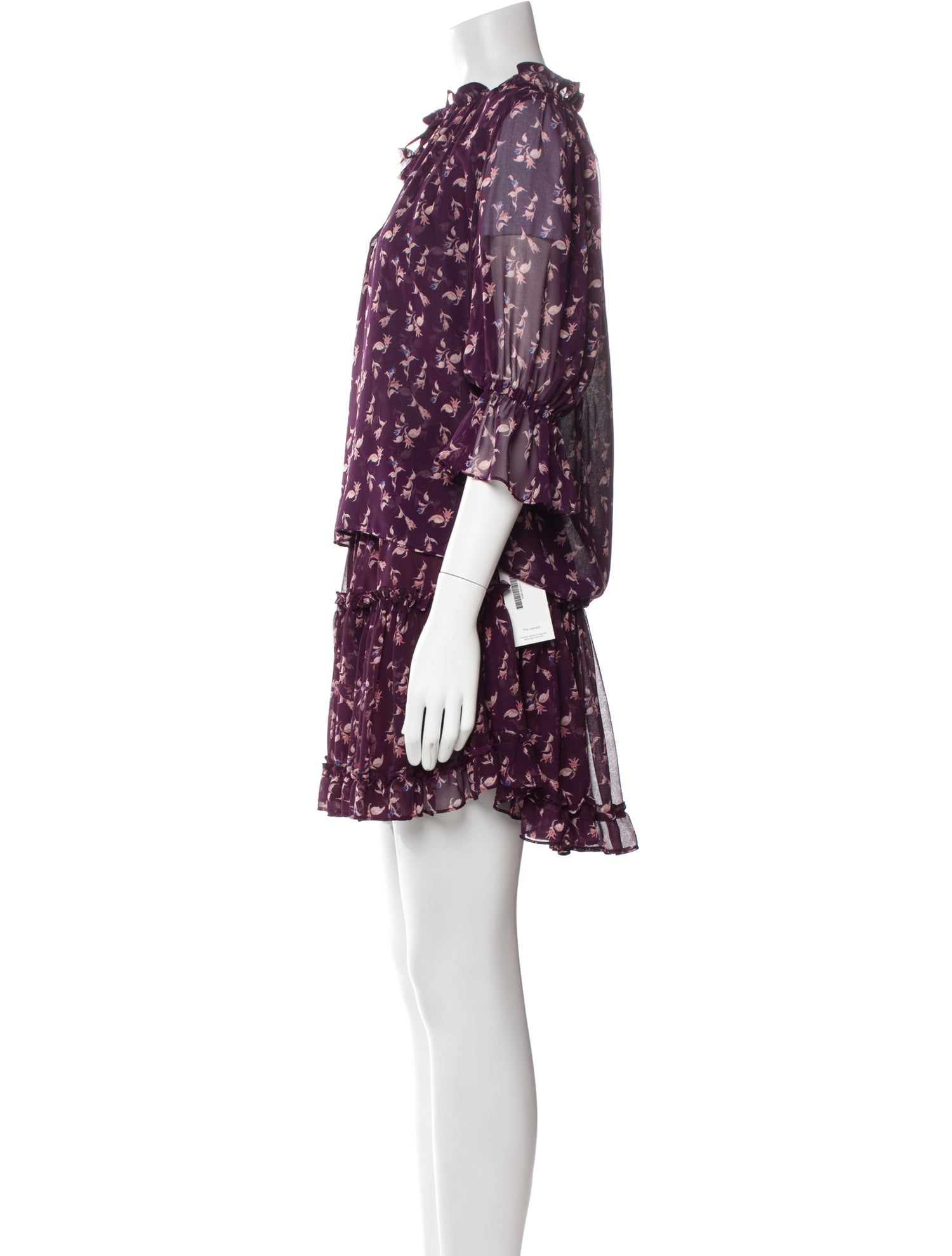 MISA Los Angeles Printed Ruffle Embellishment Skirt Set