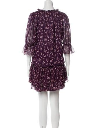 MISA Los Angeles Printed Ruffle Embellishment Skirt Set