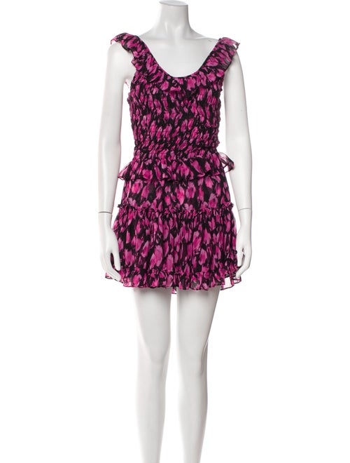 MISA Los Angeles Printed Ruffle Embellishment Skirt Set