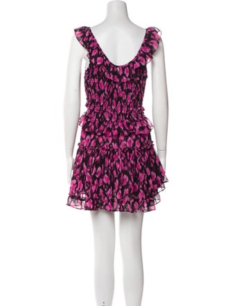 MISA Los Angeles Printed Ruffle Embellishment Skirt Set