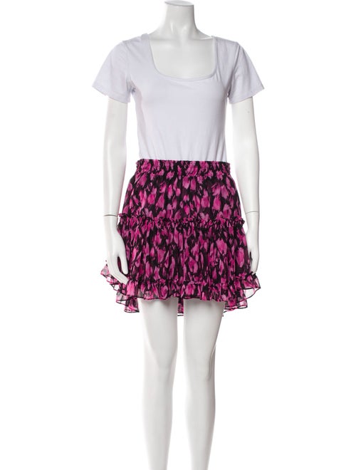 MISA Los Angeles Printed Ruffle Embellishment Skirt Set