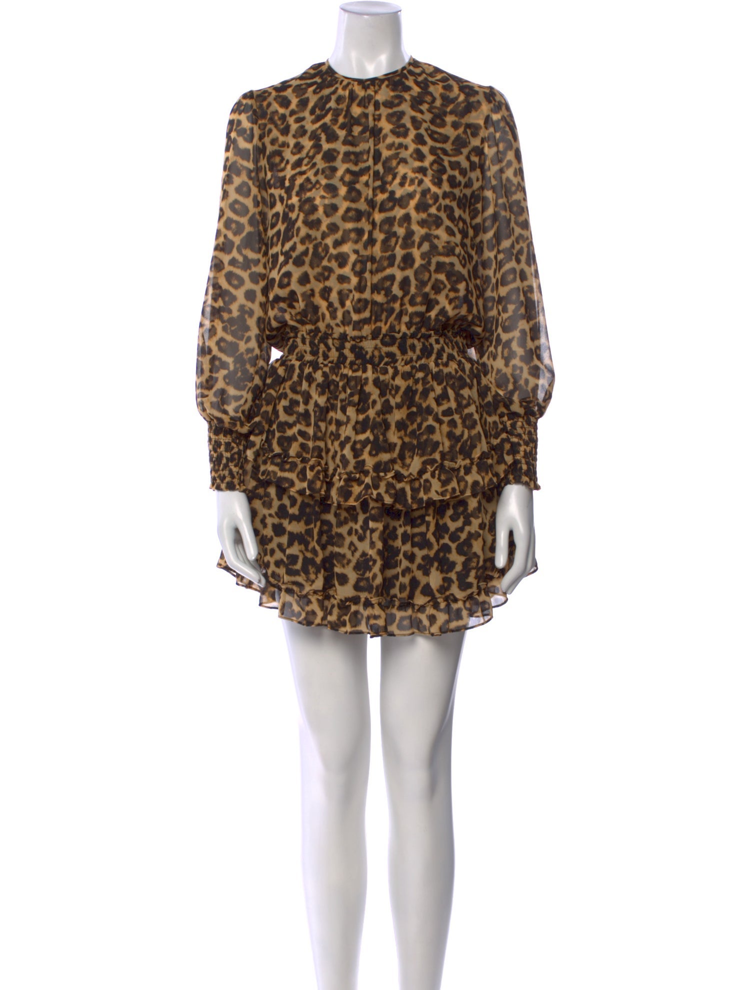 MISA Los Angeles Animal Print Mini Dress
