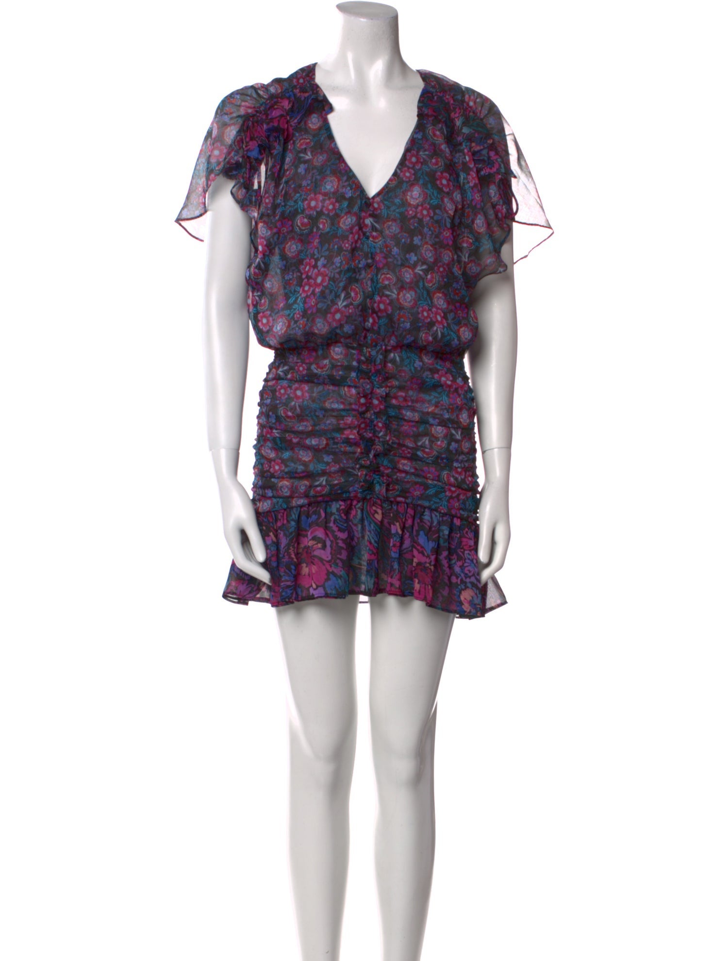 MISA Los Angeles Floral Print Mini Dress