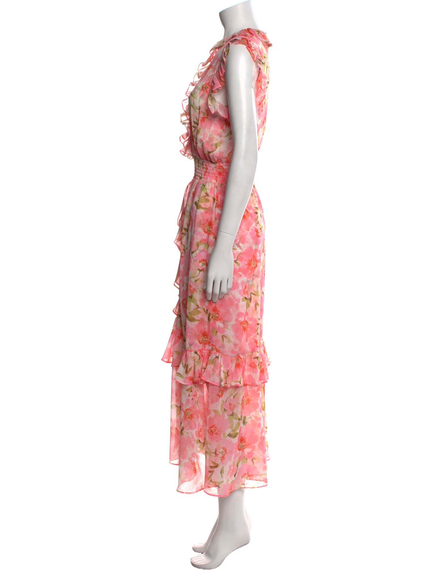 MISA Los Angeles Floral Print Long Dress
