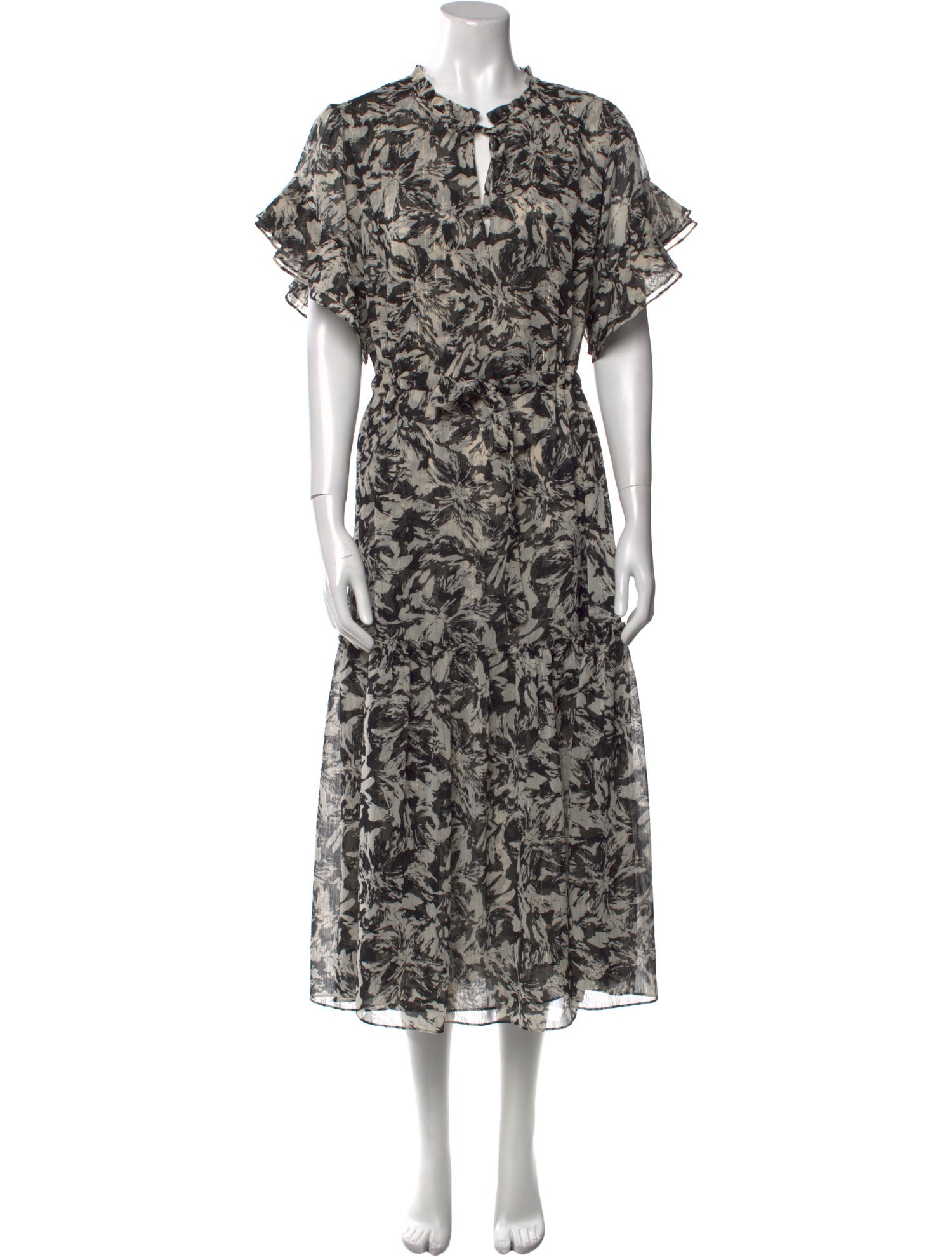 MISA Los Angeles Floral Print Long Dress