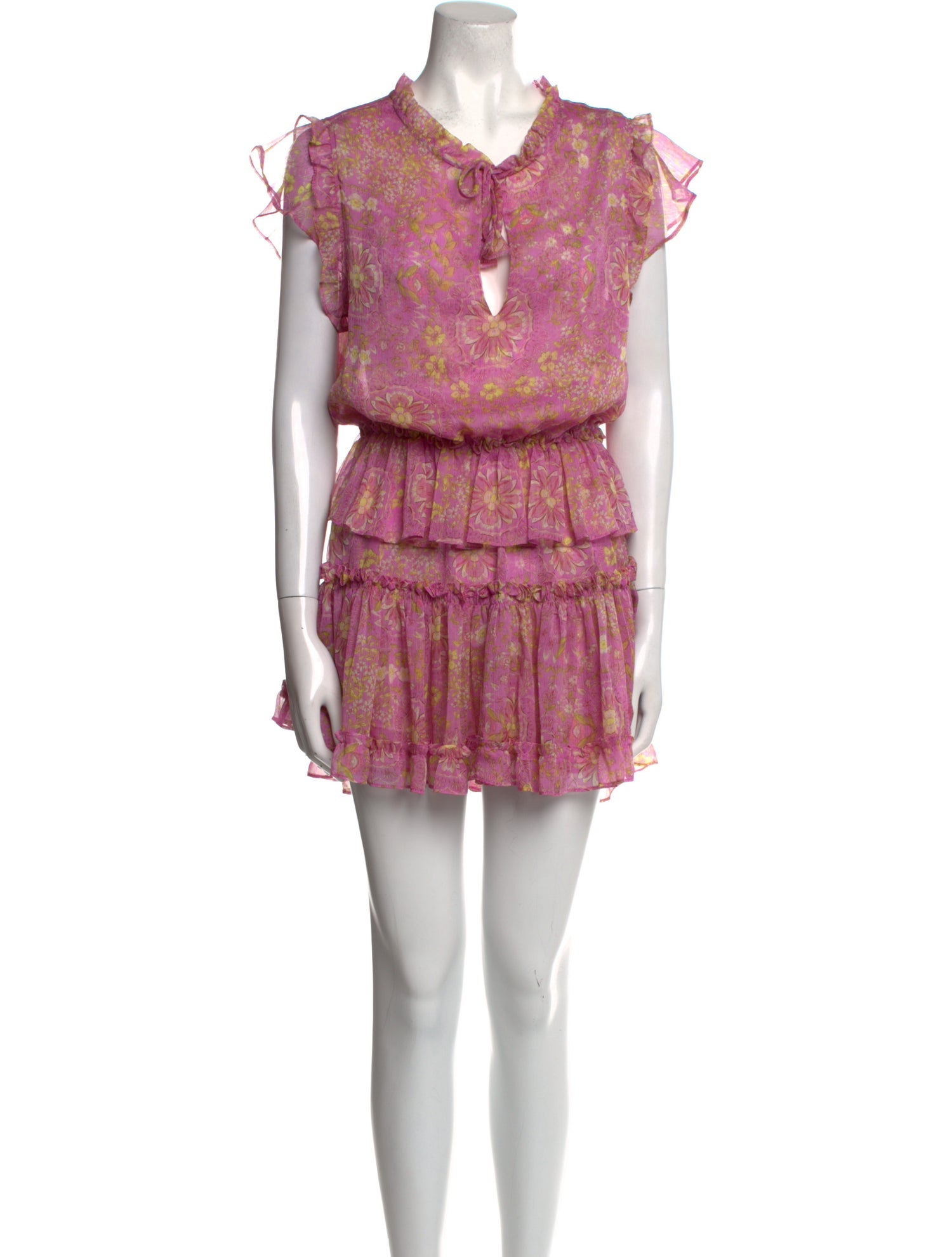 MISA Los Angeles Floral Print Mini Dress