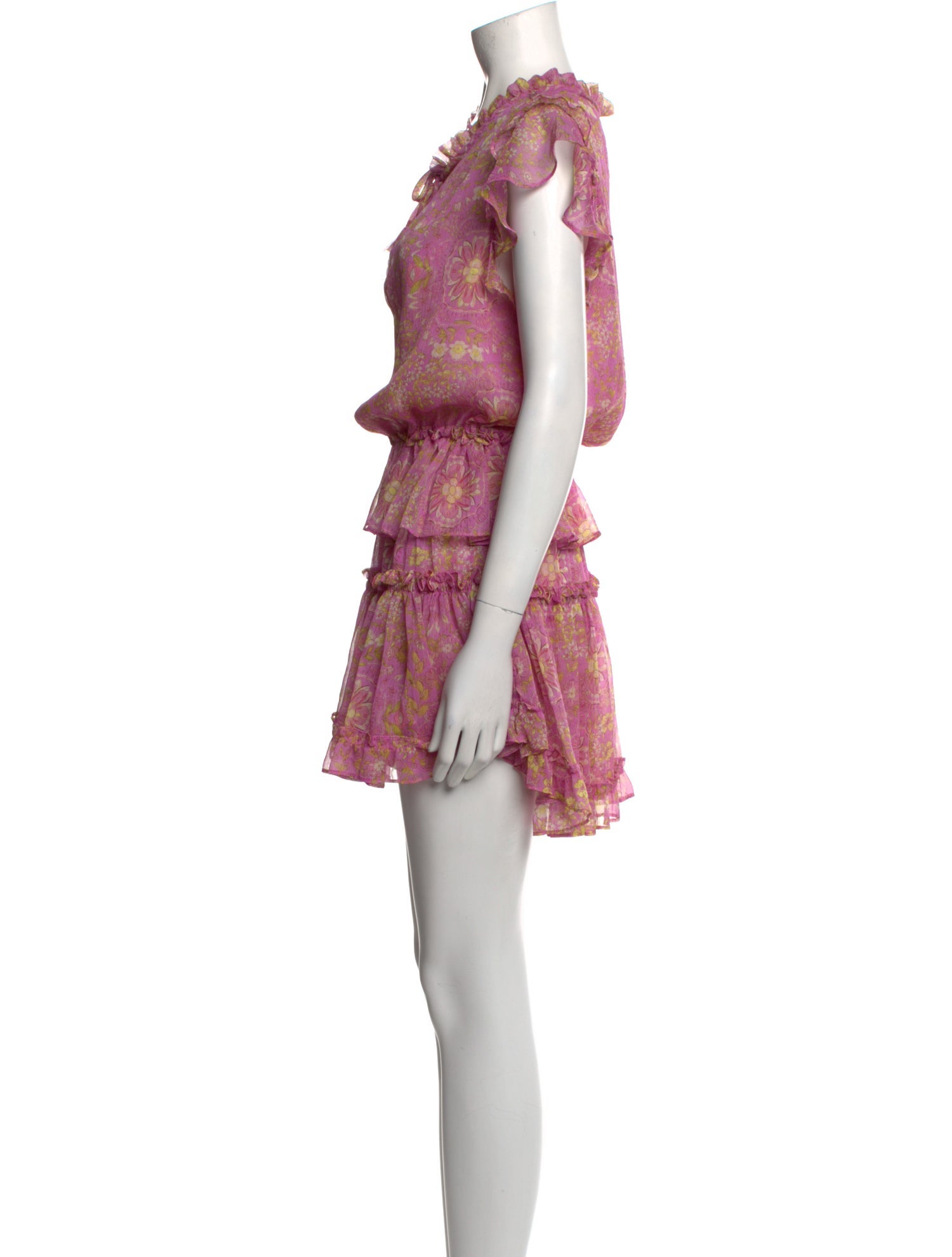 MISA Los Angeles Floral Print Mini Dress