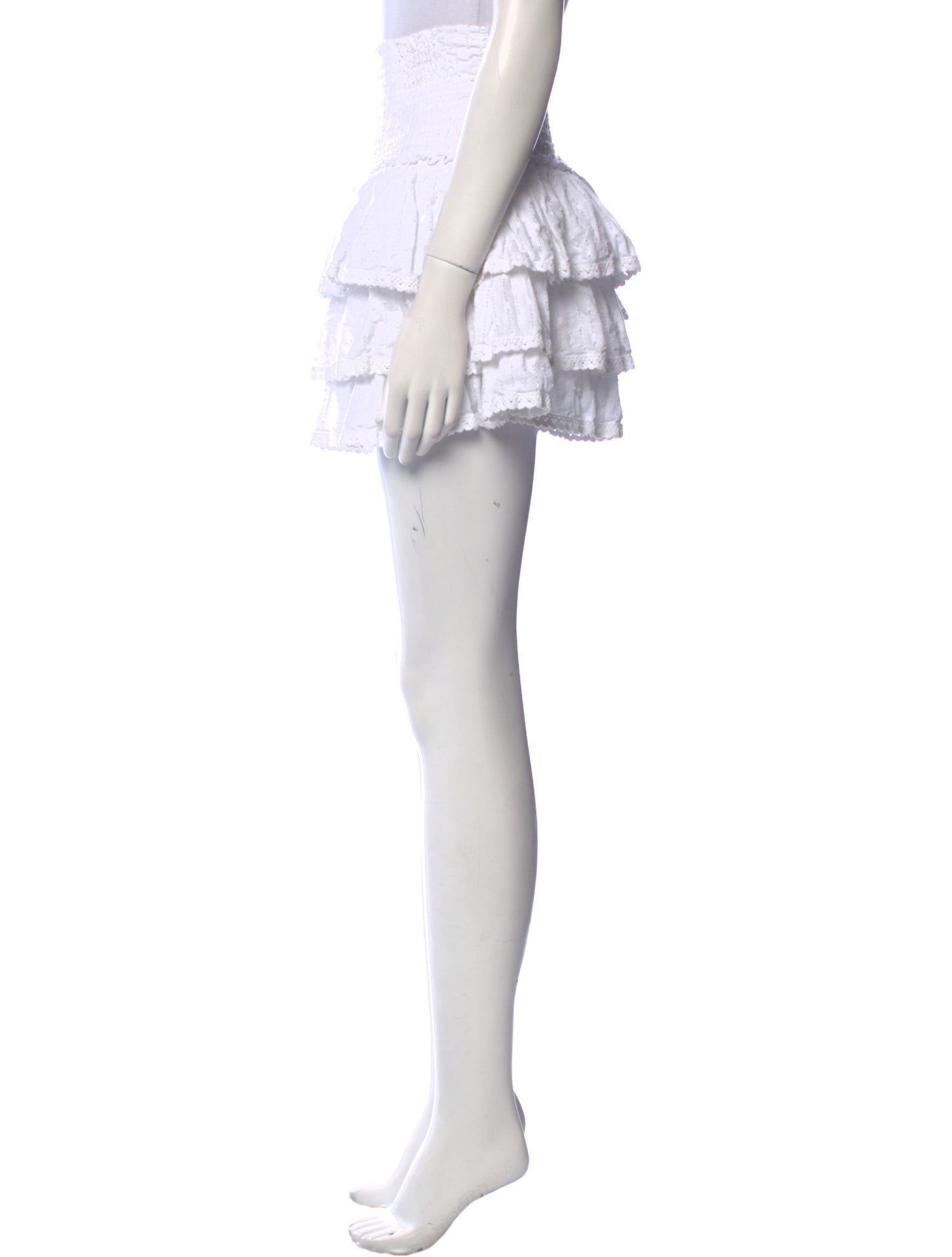 MISA Los Angeles Embroidered Accent Mini Skirt