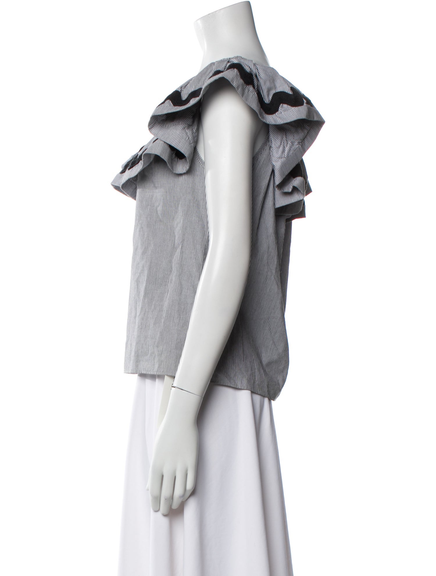 MISA Los Angeles Striped Off-The-Shoulder Top