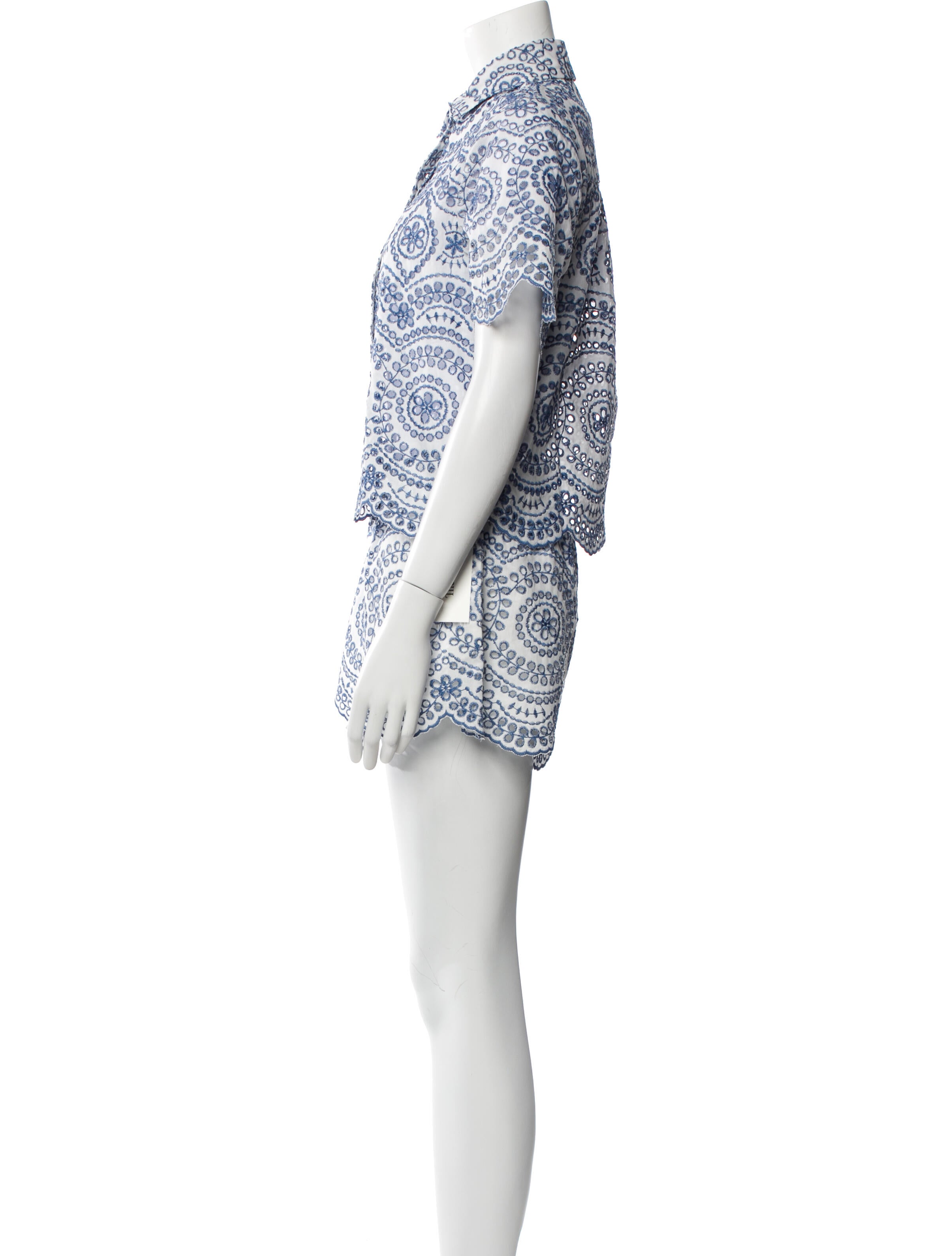 MISA Los Angeles Printed Eyelet Trim Skirt Set w/ Tags