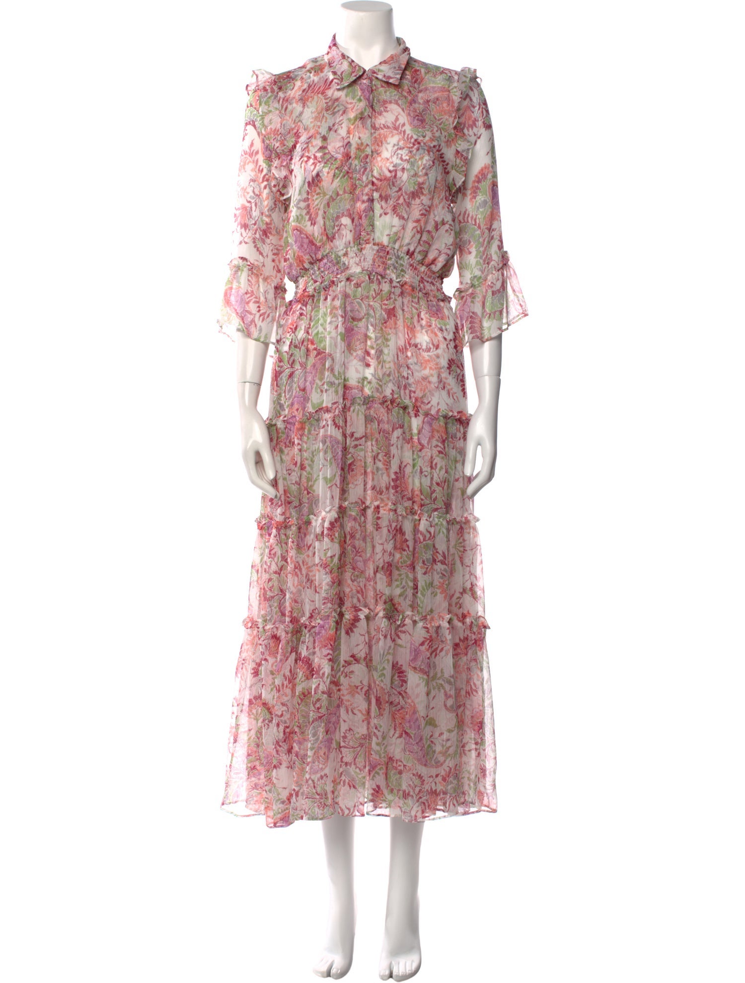 MISA Los Angeles Floral Print Long Dress