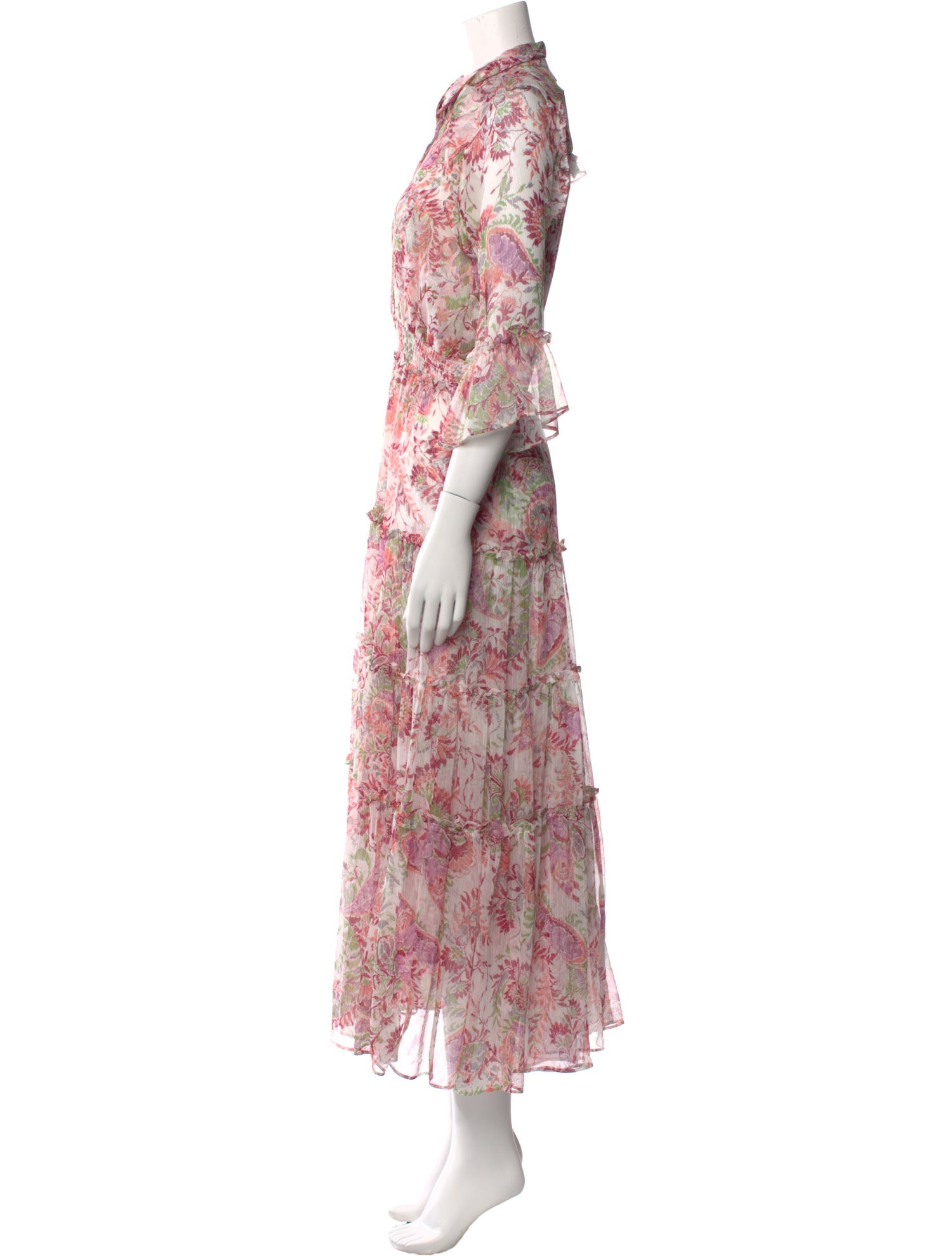 MISA Los Angeles Floral Print Long Dress