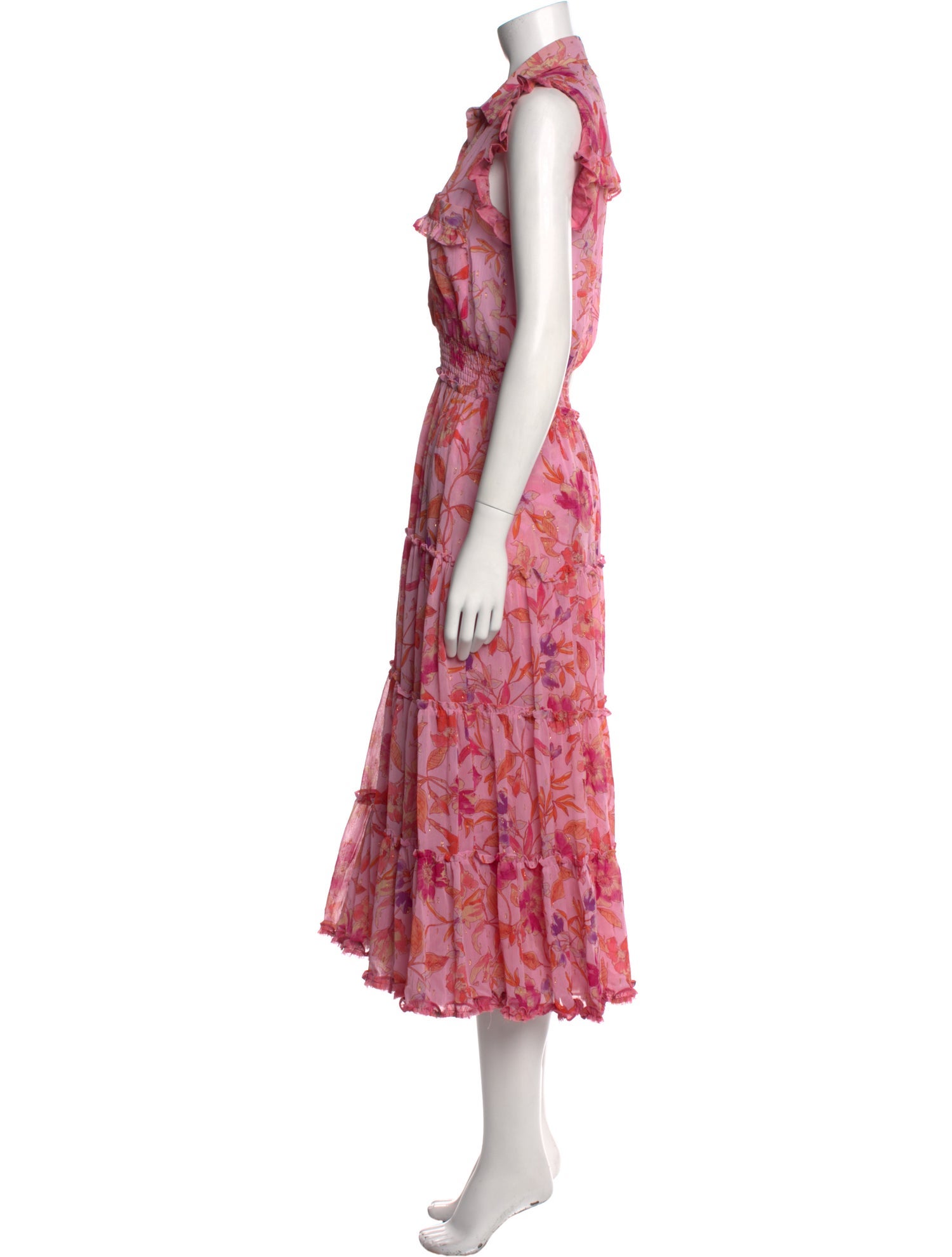 MISA Los Angeles Floral Print Long Dress