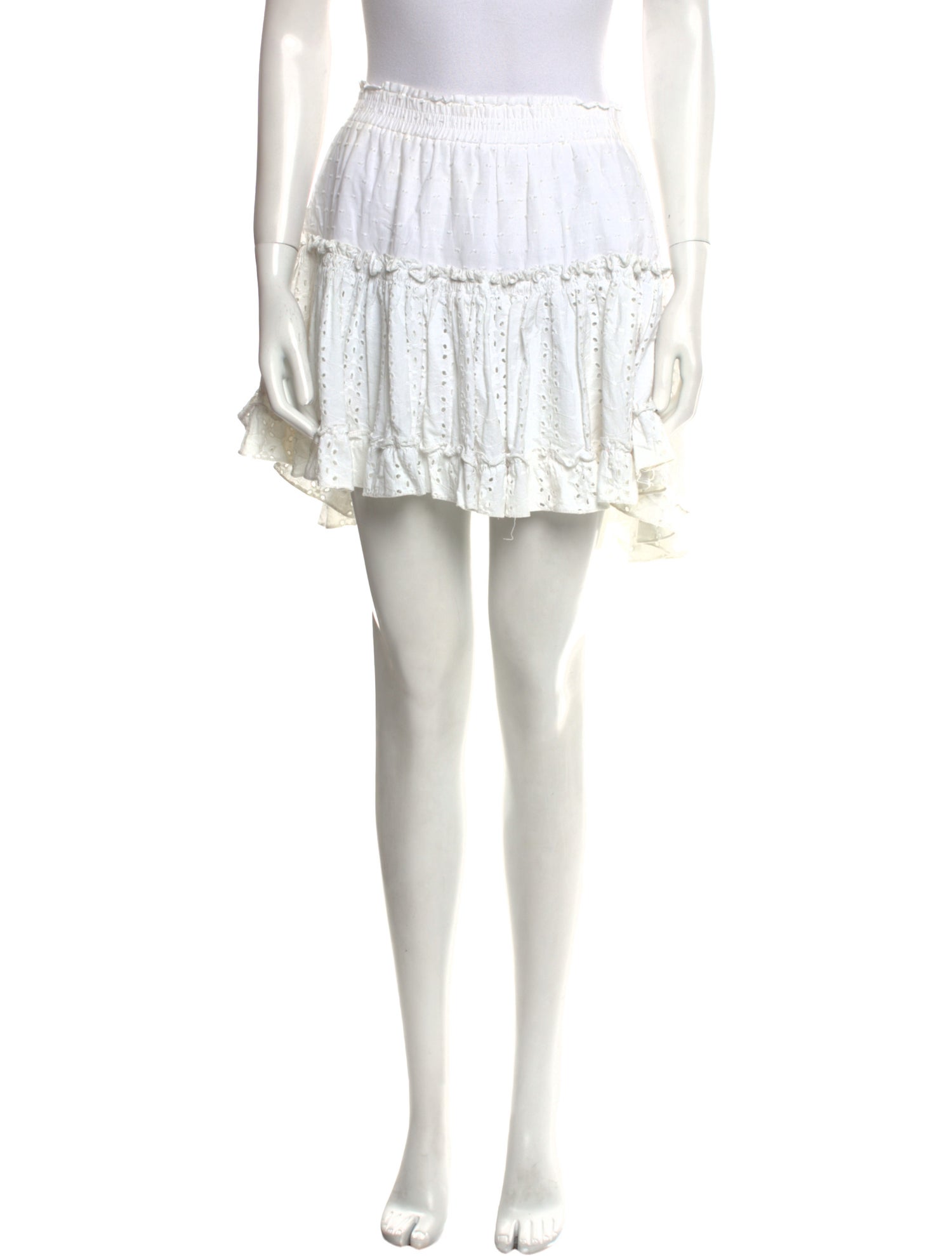 MISA Los Angeles Embroidered Accent Mini Skirt