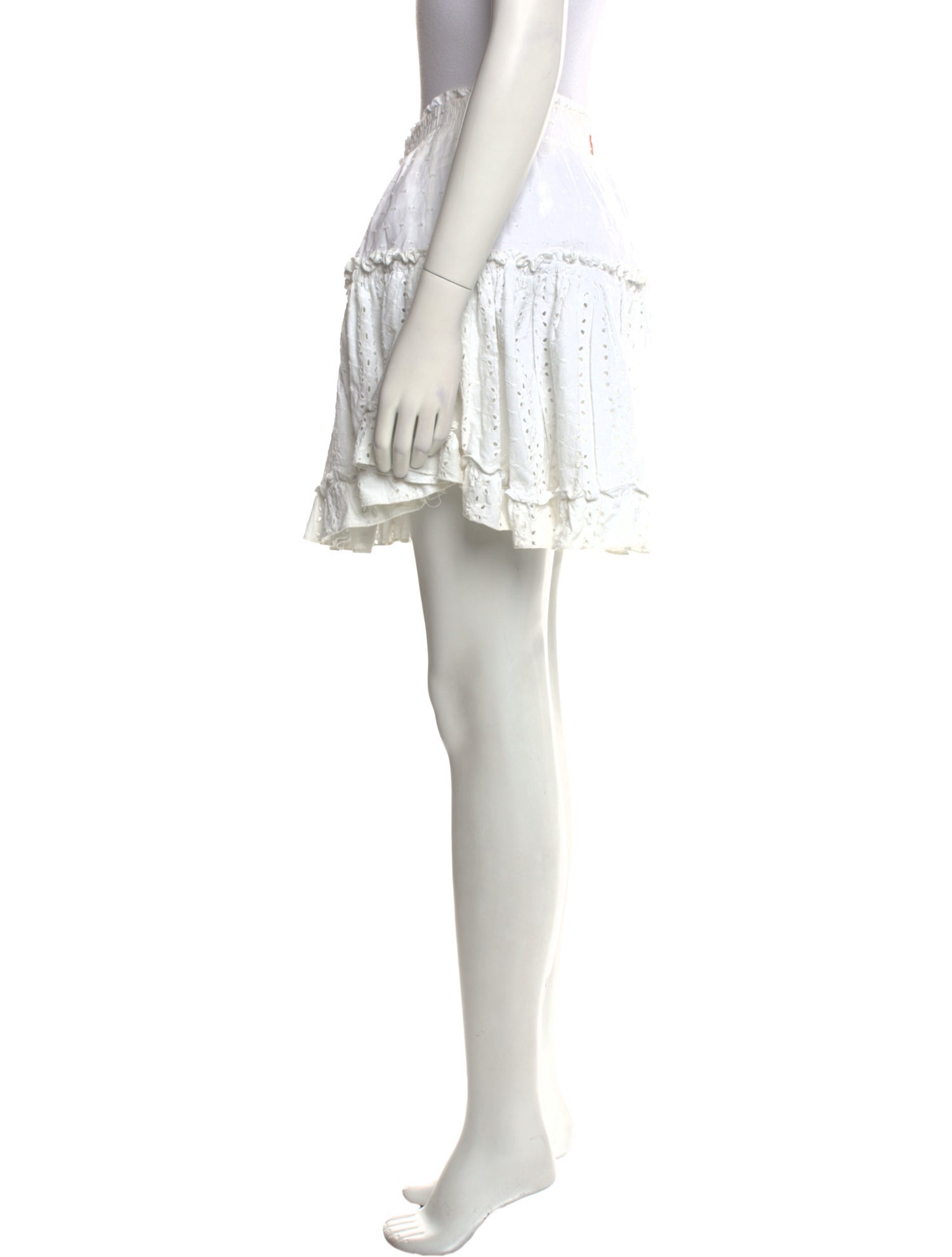 MISA Los Angeles Embroidered Accent Mini Skirt