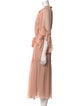 MISA Los Angeles Tie Neck Long Dress
