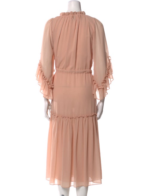 MISA Los Angeles Tie Neck Long Dress