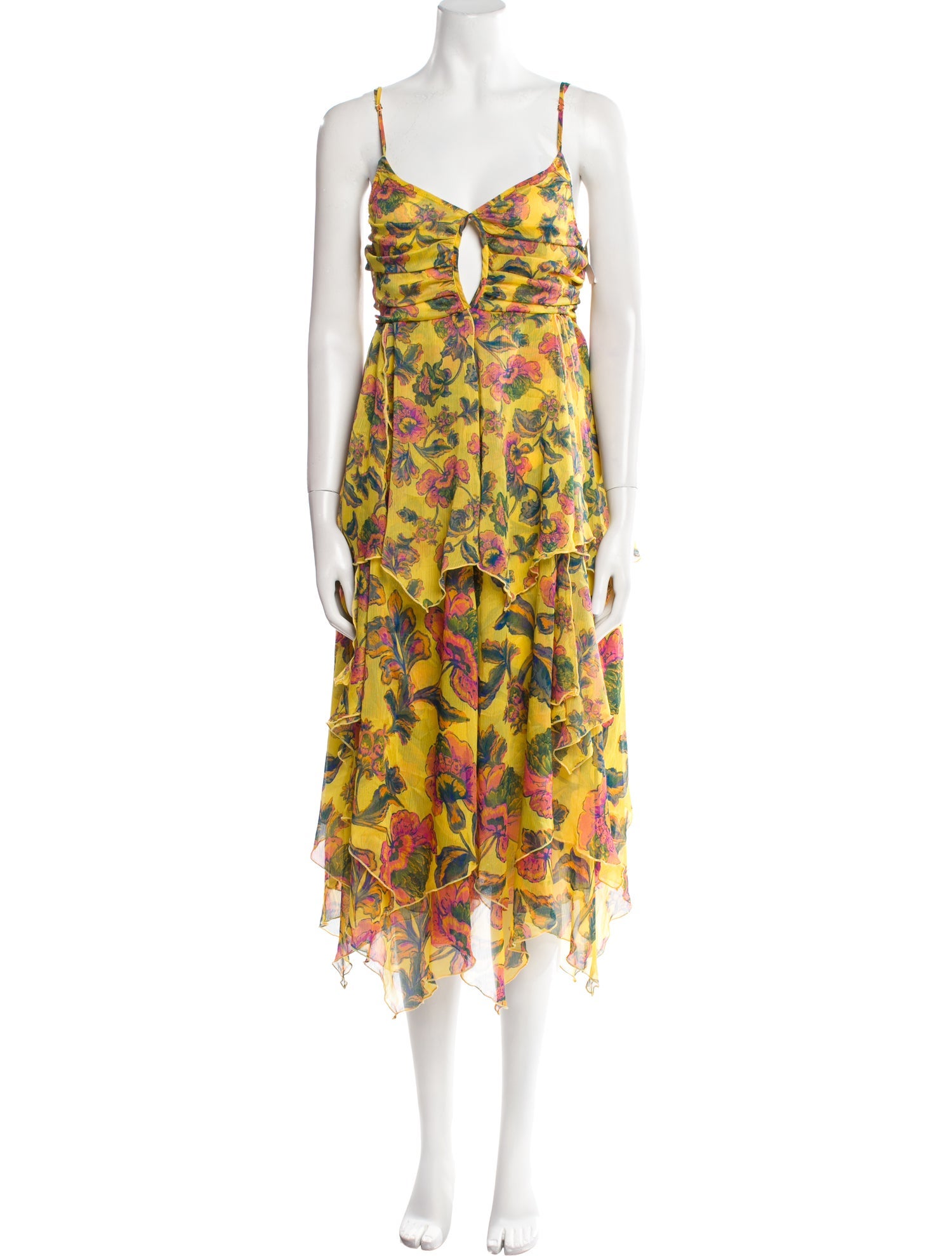 MISA Los Angeles Floral Print Long Dress w/ Tags