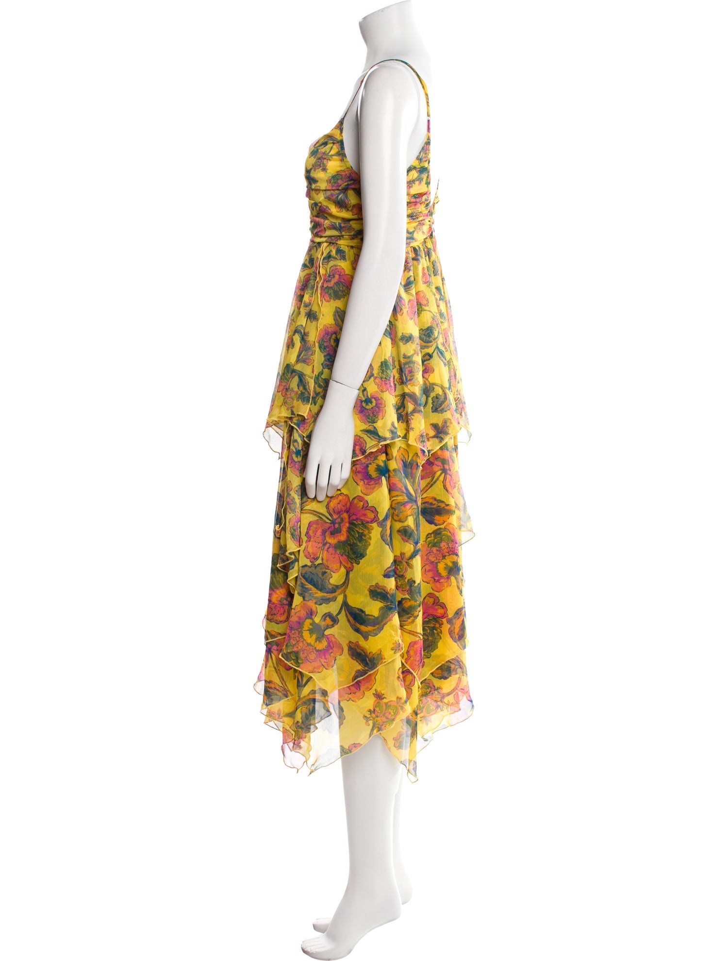 MISA Los Angeles Floral Print Long Dress w/ Tags