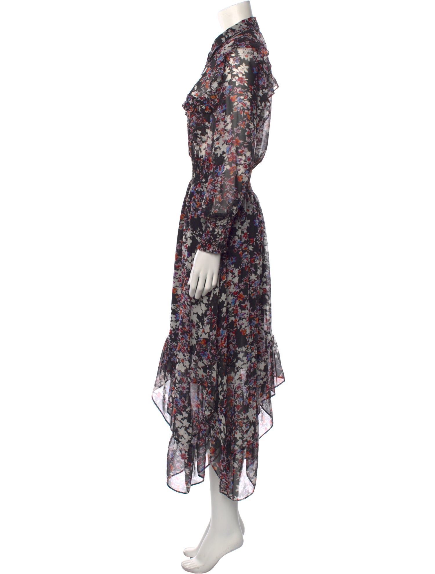 MISA Los Angeles Floral Print Long Dress