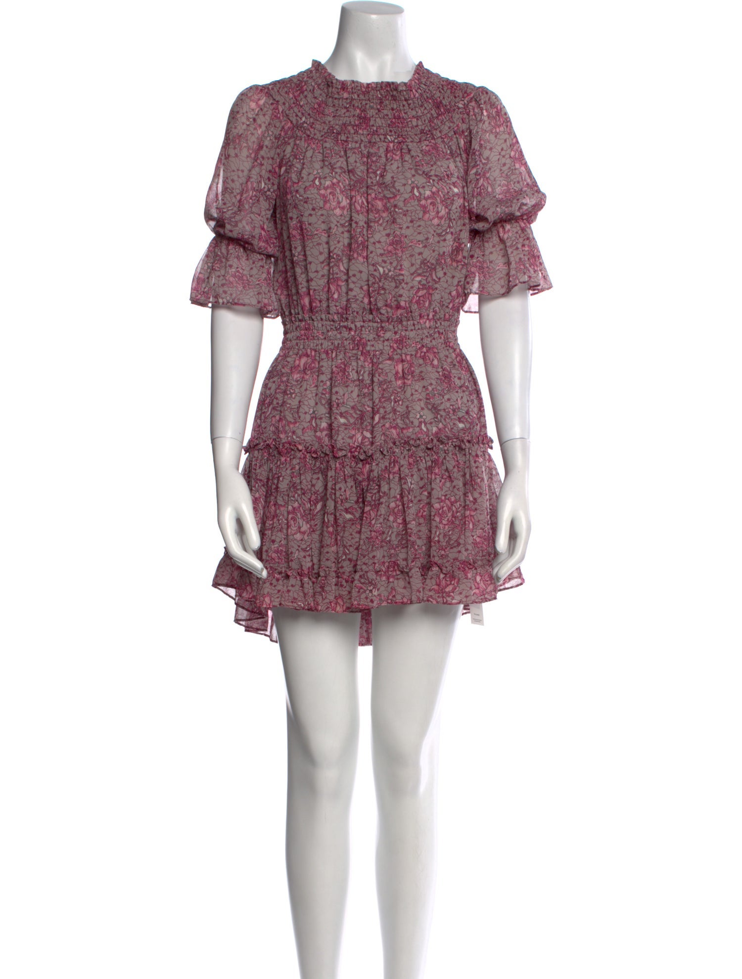 MISA Los Angeles Floral Print Mini Dress