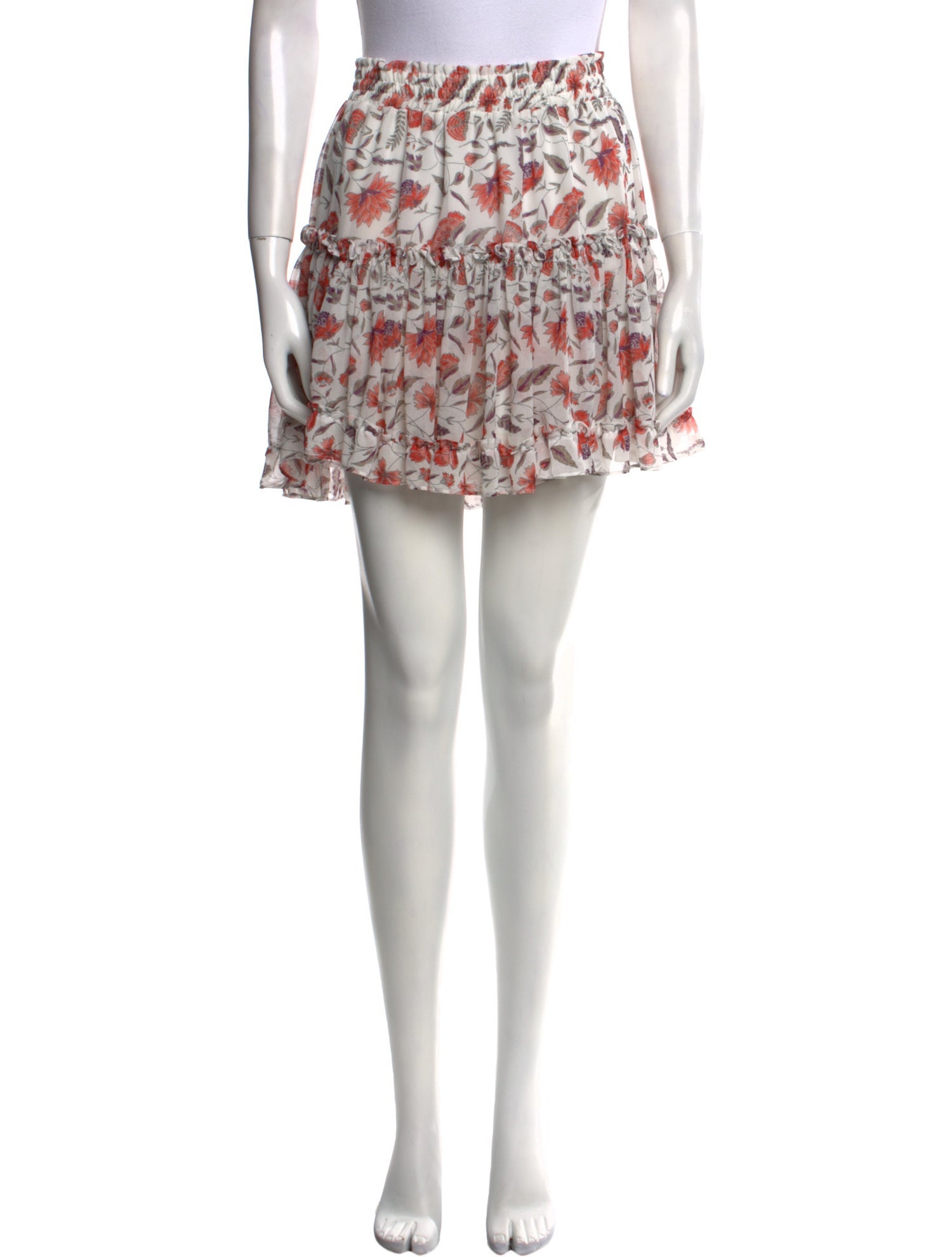 MISA Los Angeles Floral Print Mini Skirt