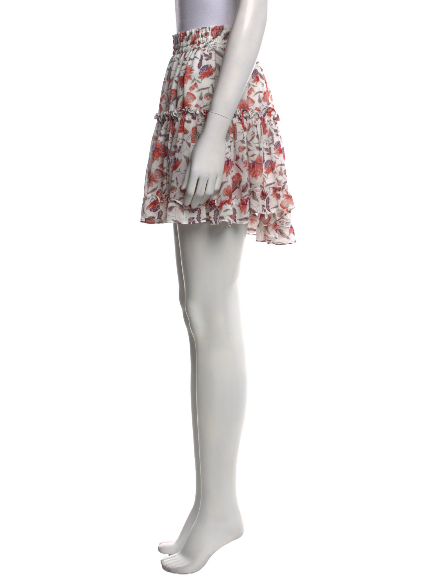 MISA Los Angeles Floral Print Mini Skirt