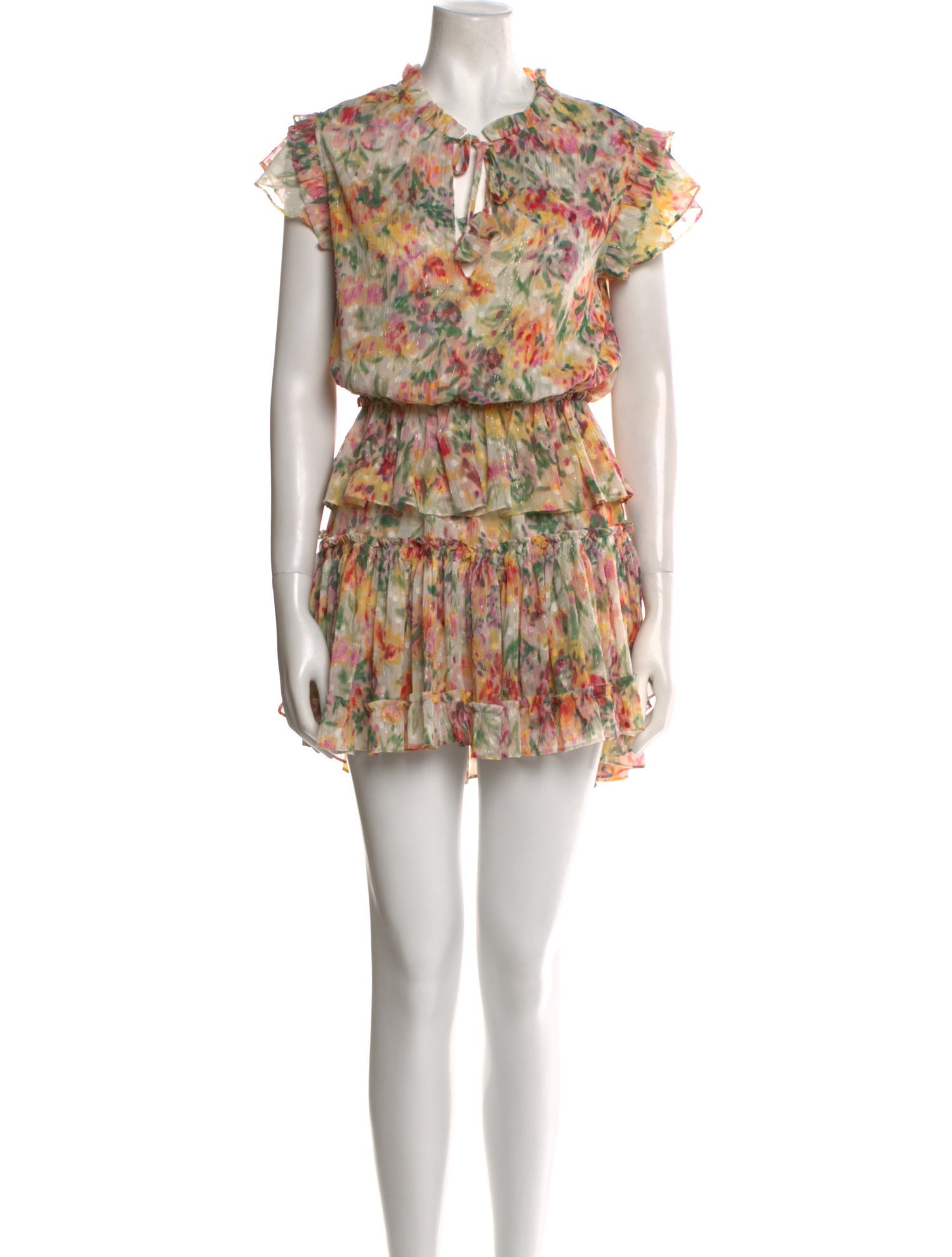 MISA Los Angeles Floral Print Mini Dress