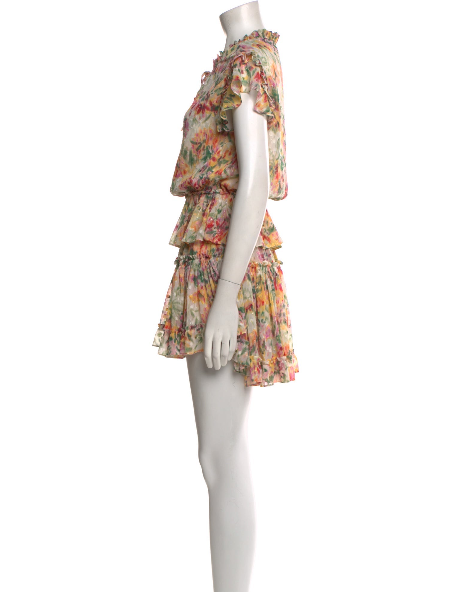 MISA Los Angeles Floral Print Mini Dress