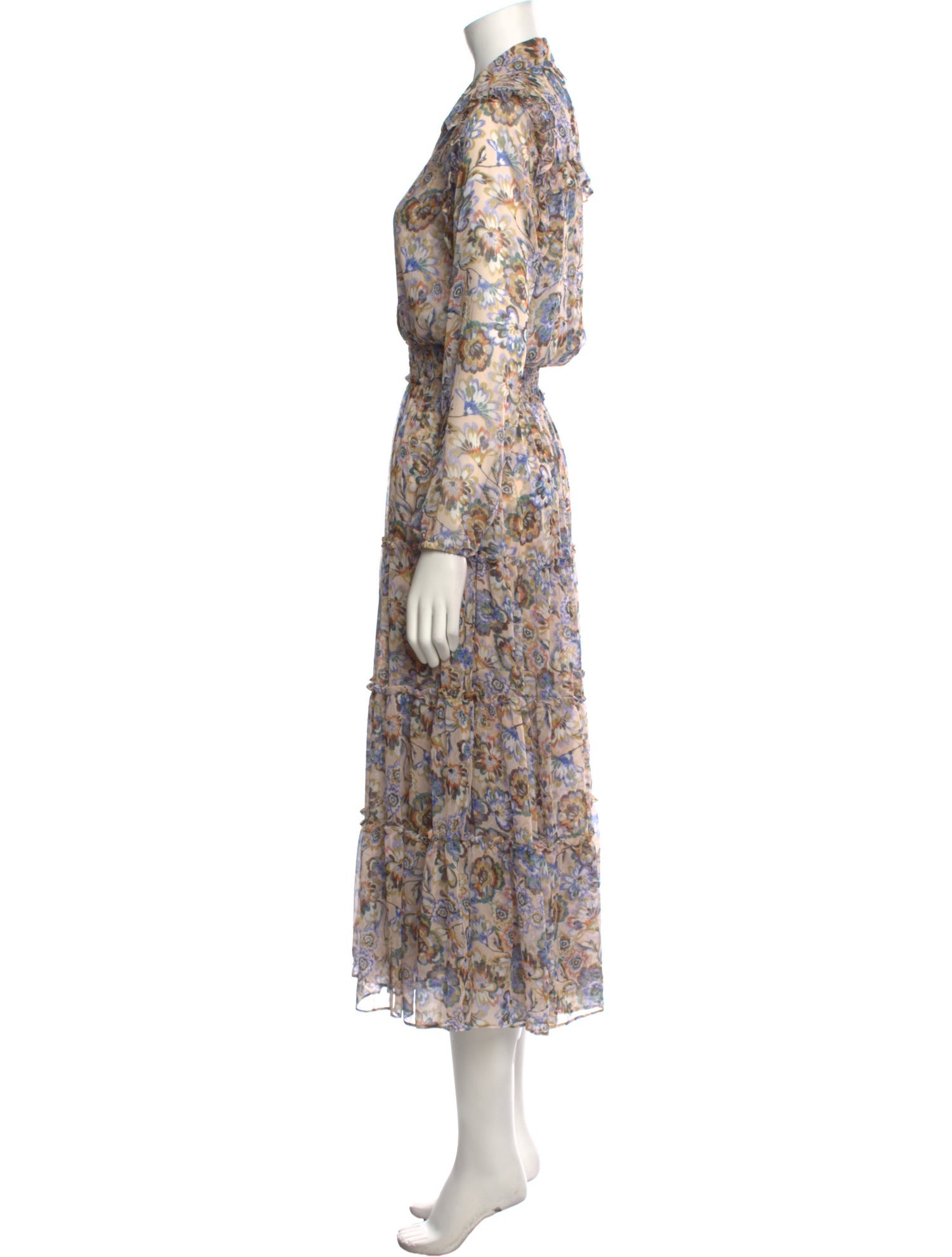 MISA Los Angeles Floral Print Long Dress