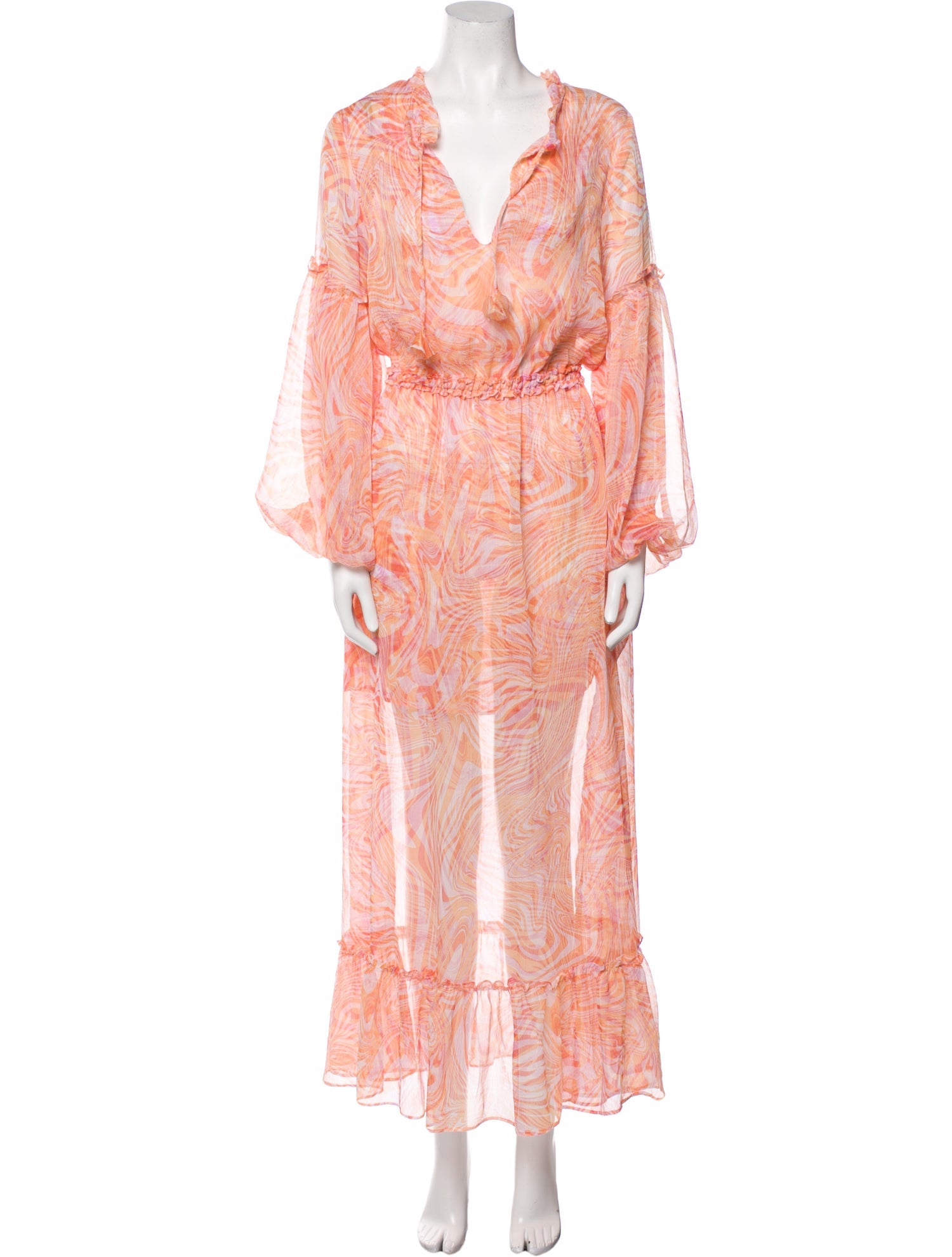 MISA Los Angeles Paisley Print Long Dress w/ Tags