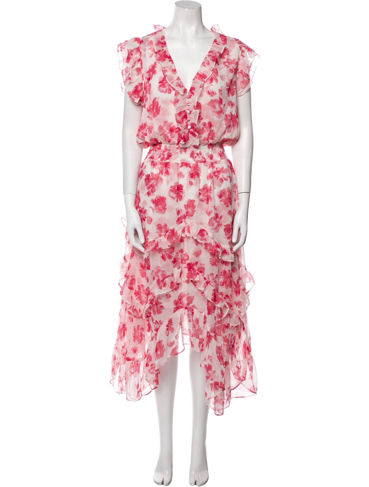 MISA Los Angeles Floral Print Long Dress w/ Tags