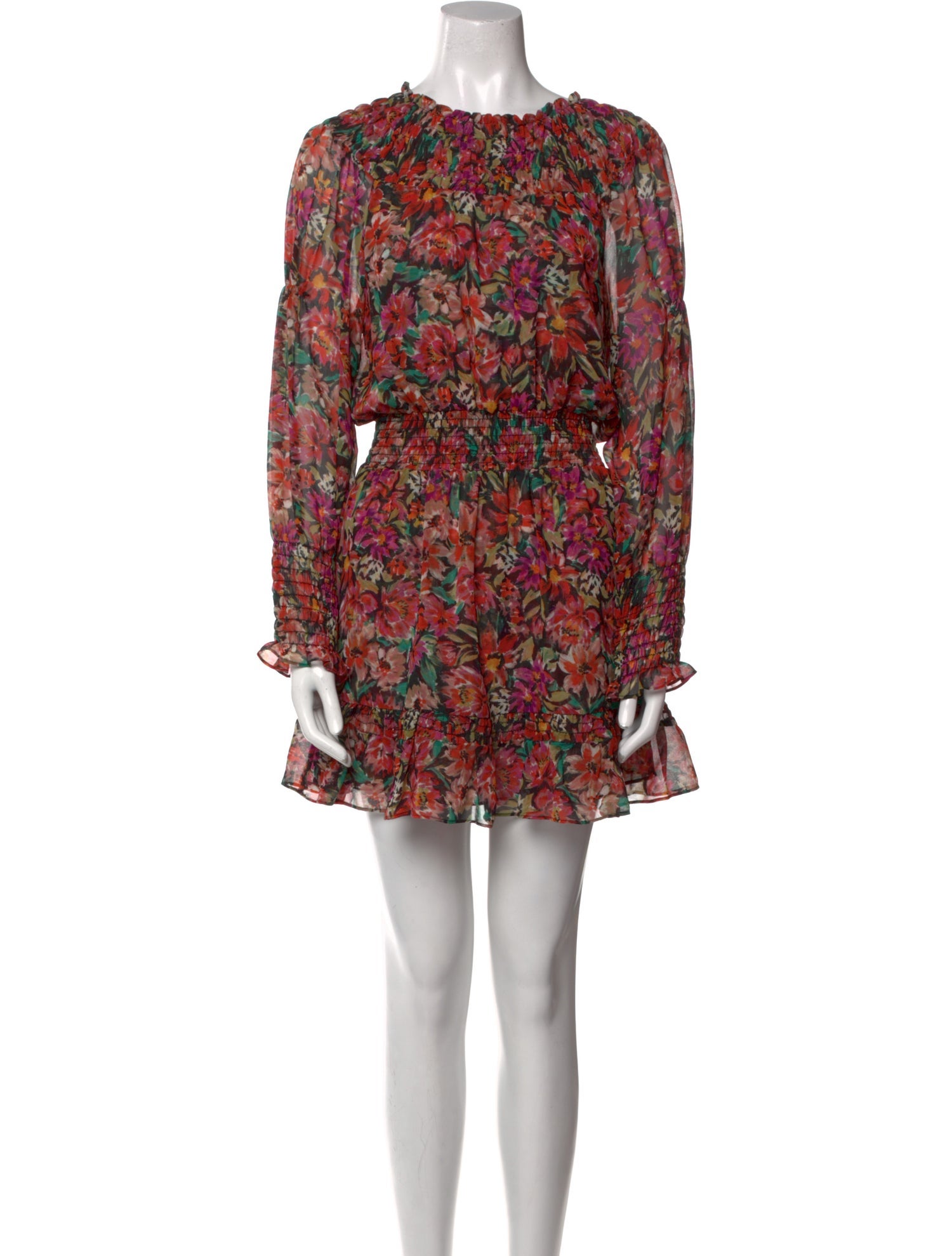 MISA Los Angeles Floral Print Mini Dress