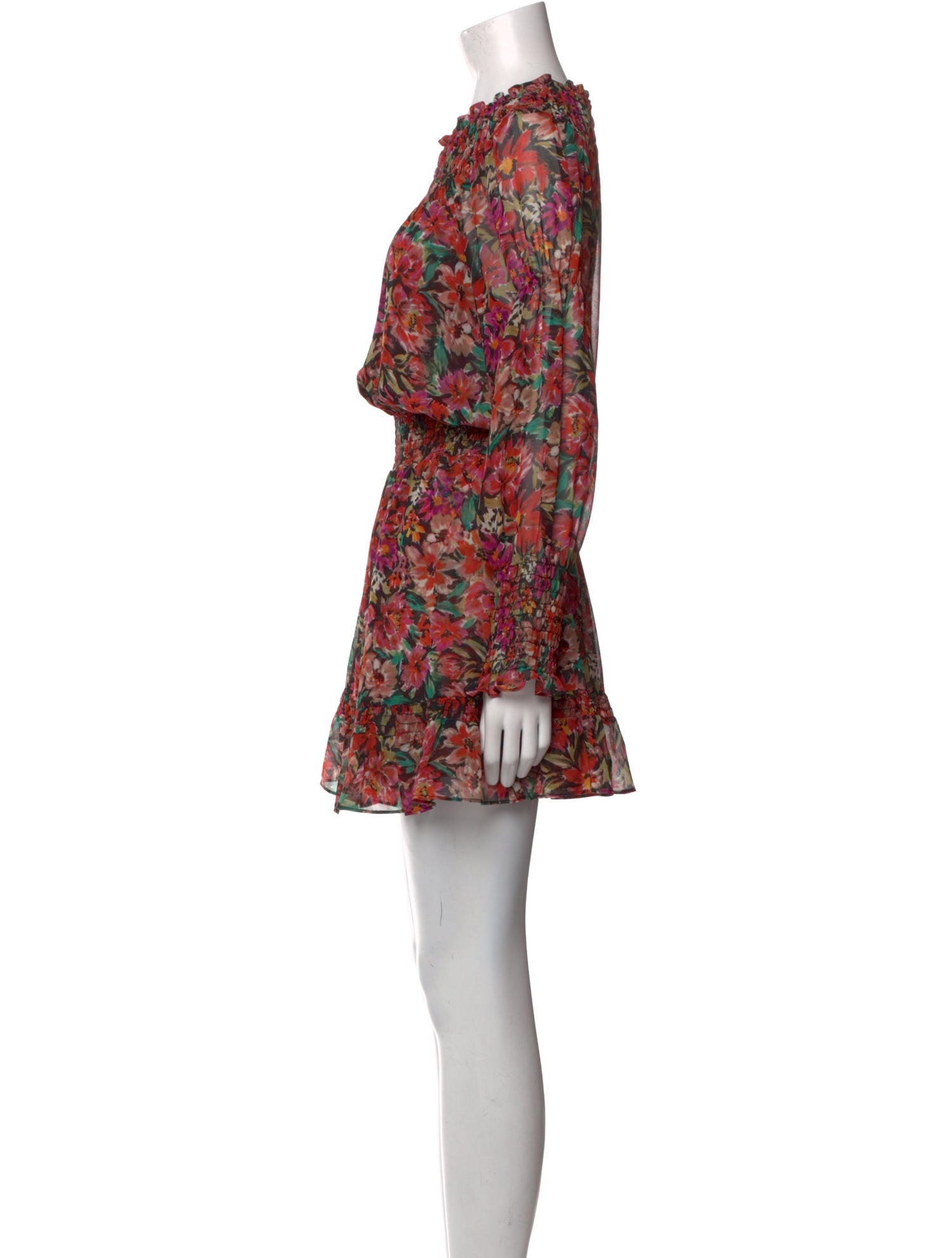 MISA Los Angeles Floral Print Mini Dress