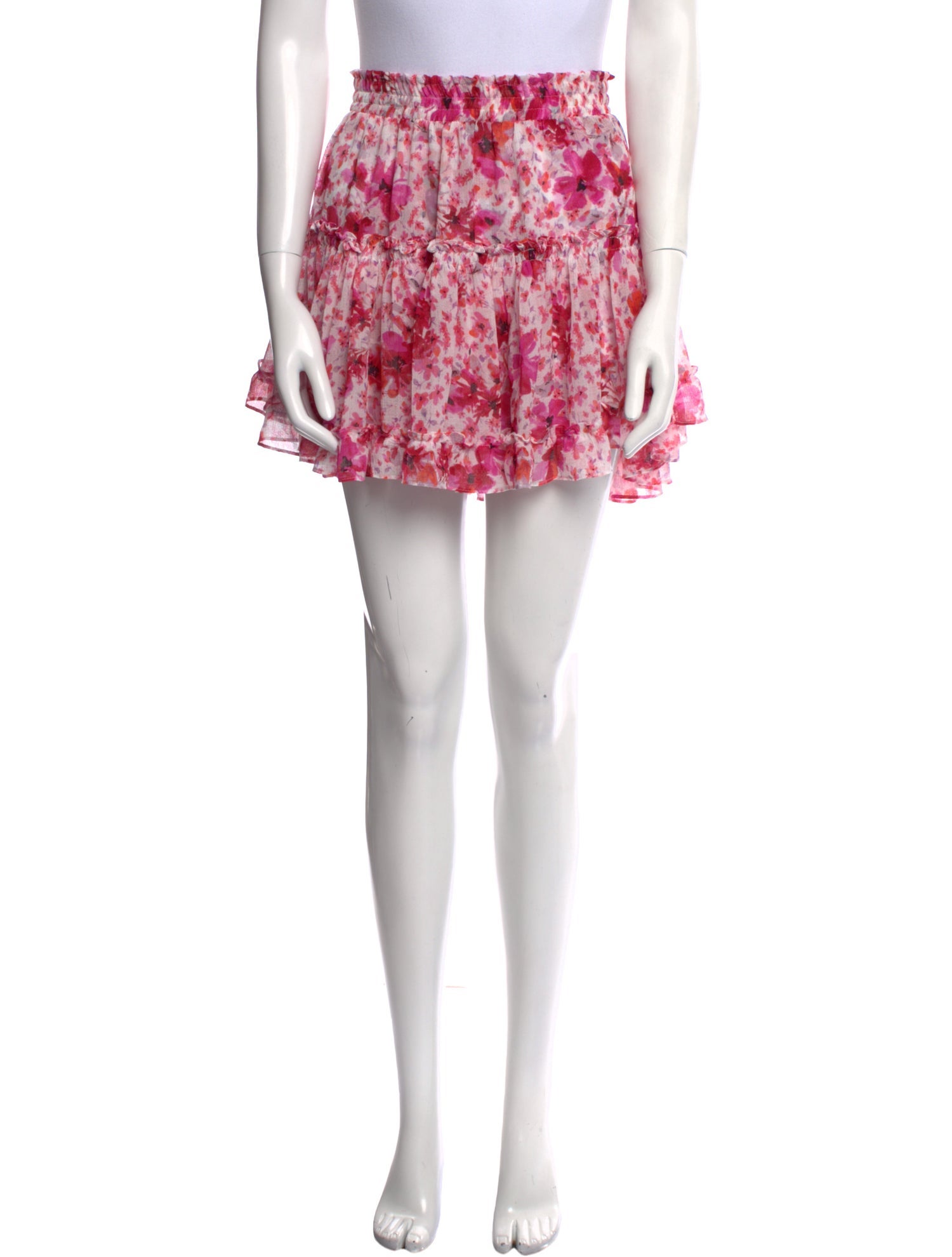 MISA Los Angeles Floral Print Mini Skirt