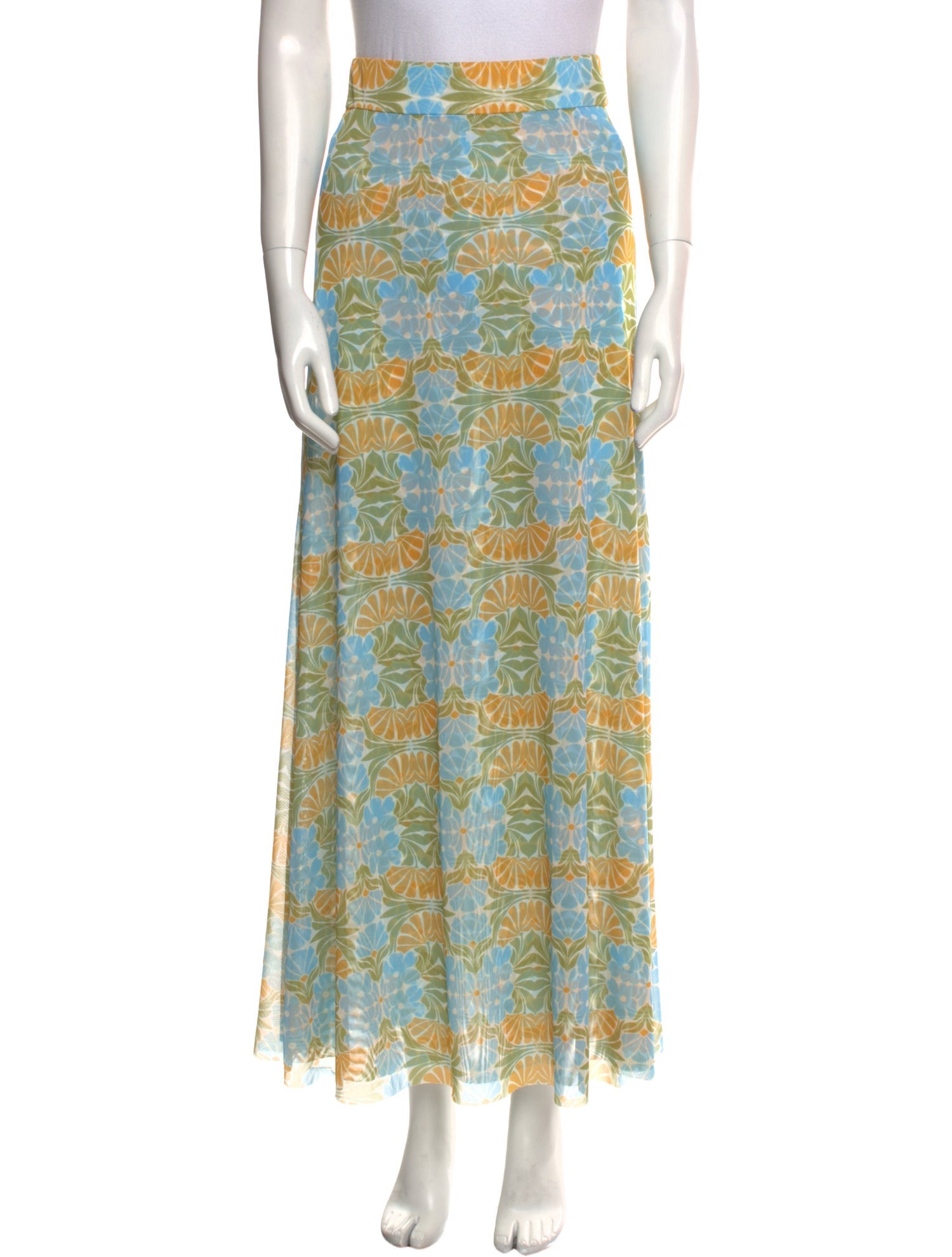 MISA Los Angeles Floral Print Long Skirt