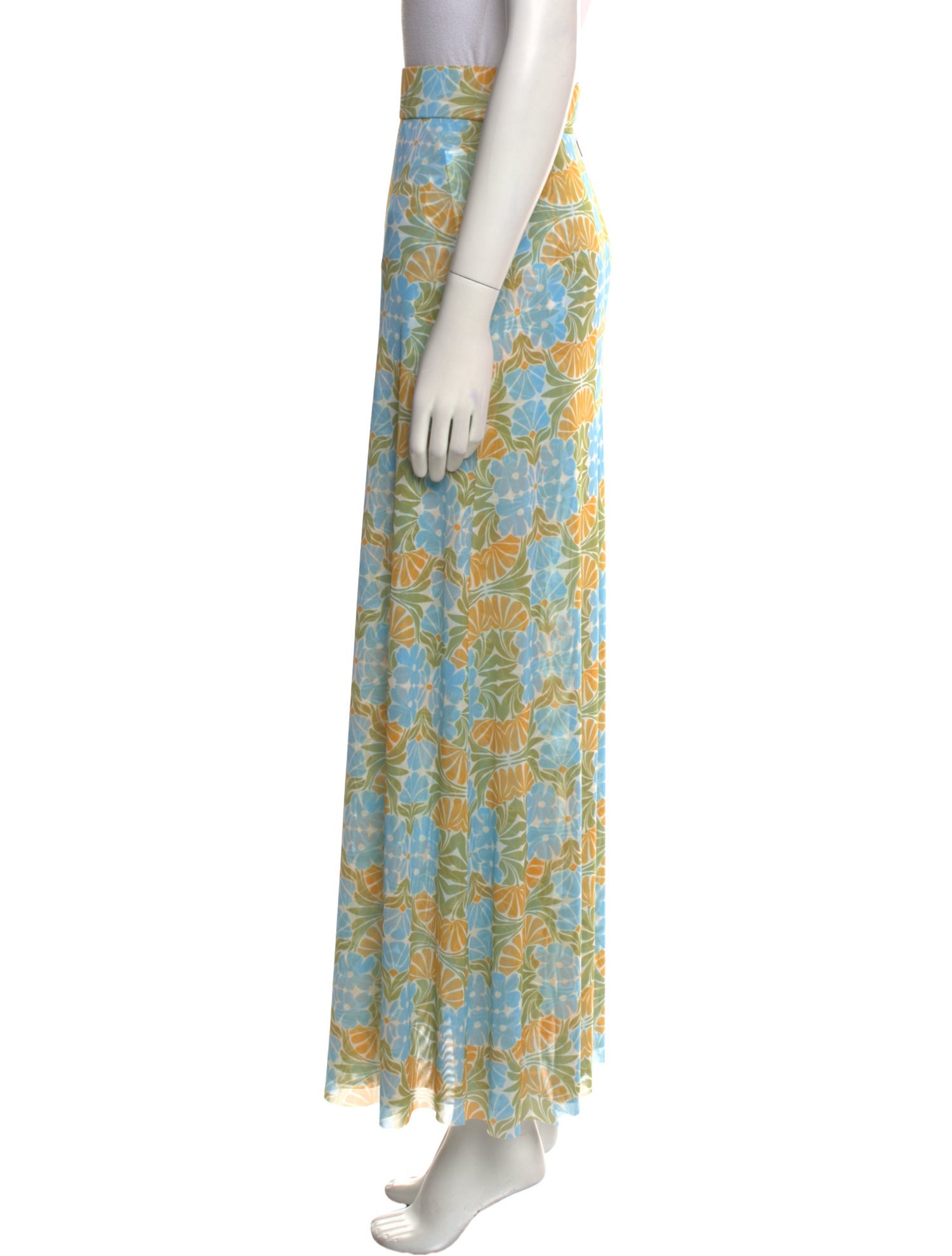 MISA Los Angeles Floral Print Long Skirt