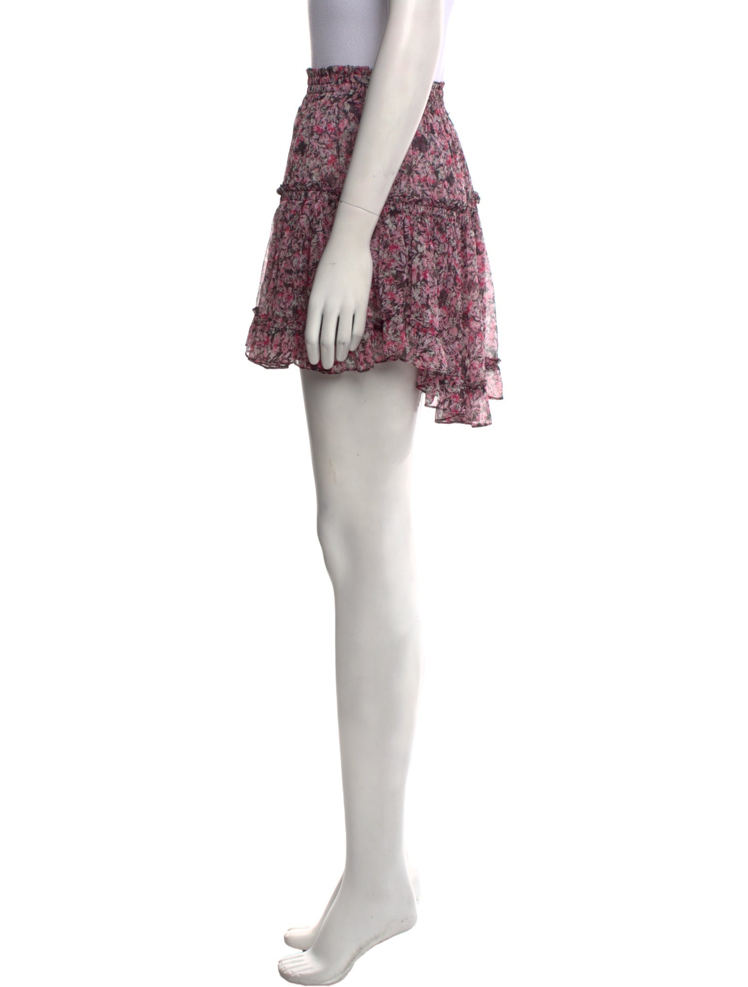 MISA Los Angeles Floral Print Mini Skirt