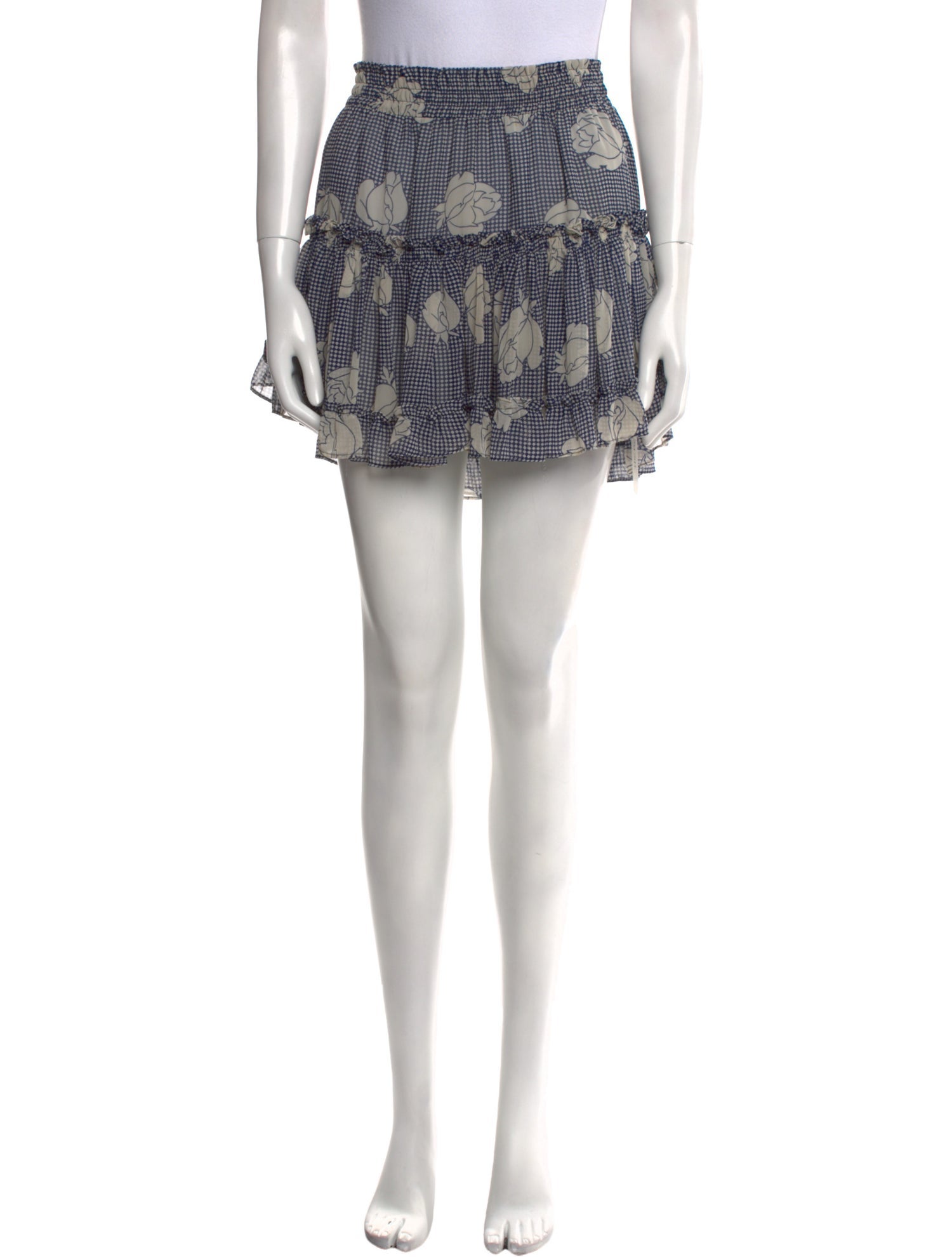 MISA Los Angeles Ruffle Embellishment Mini Skirt