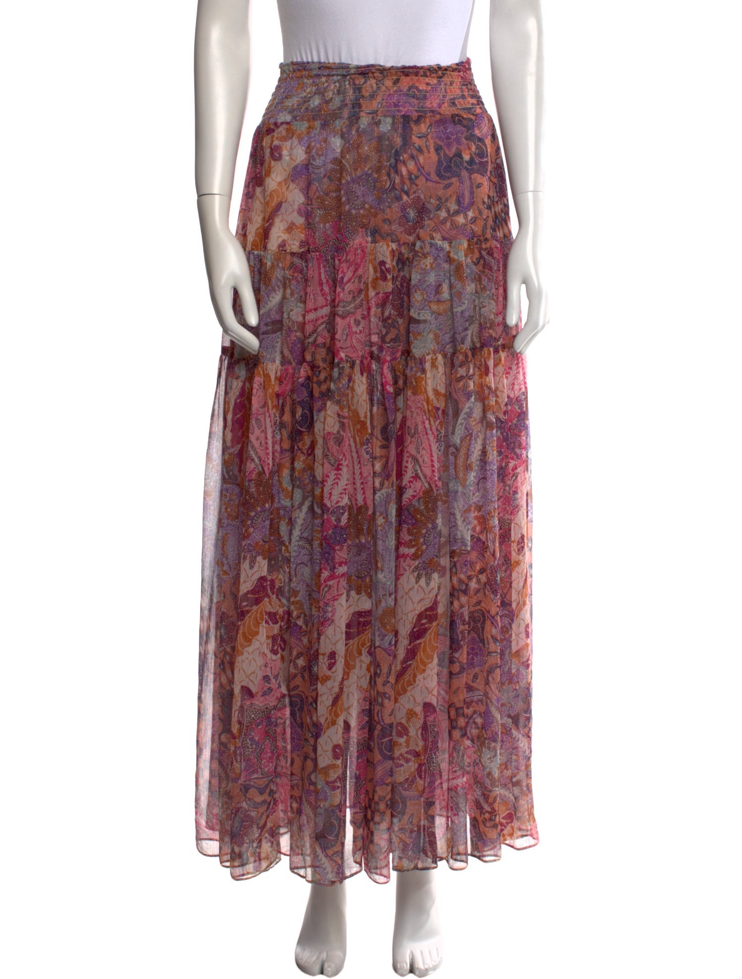 MISA Los Angeles Floral Print Long Skirt