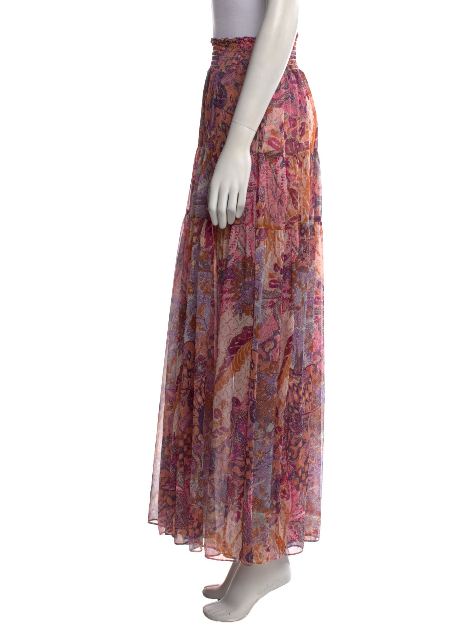 MISA Los Angeles Floral Print Long Skirt