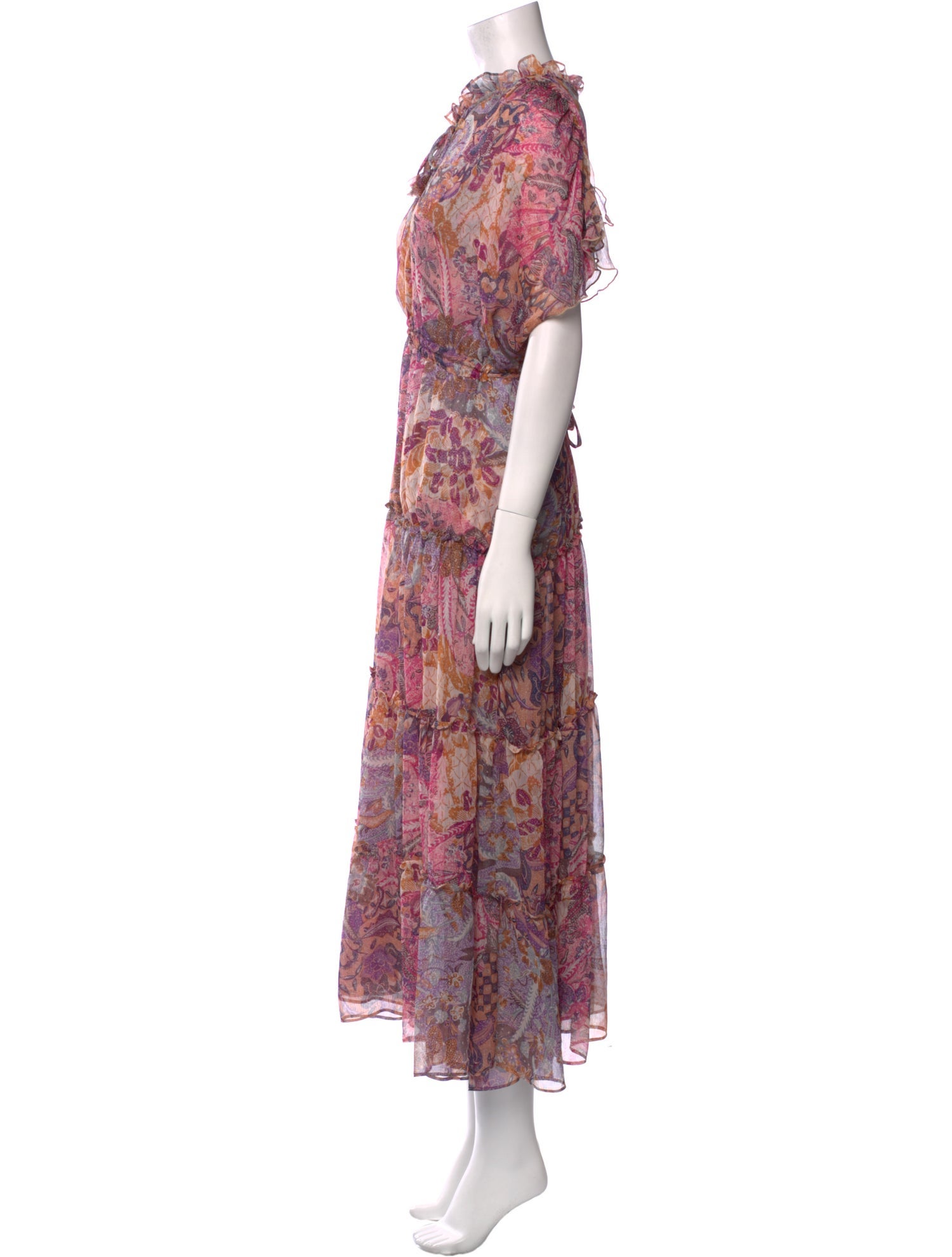 MISA Los Angeles Floral Print Long Dress
