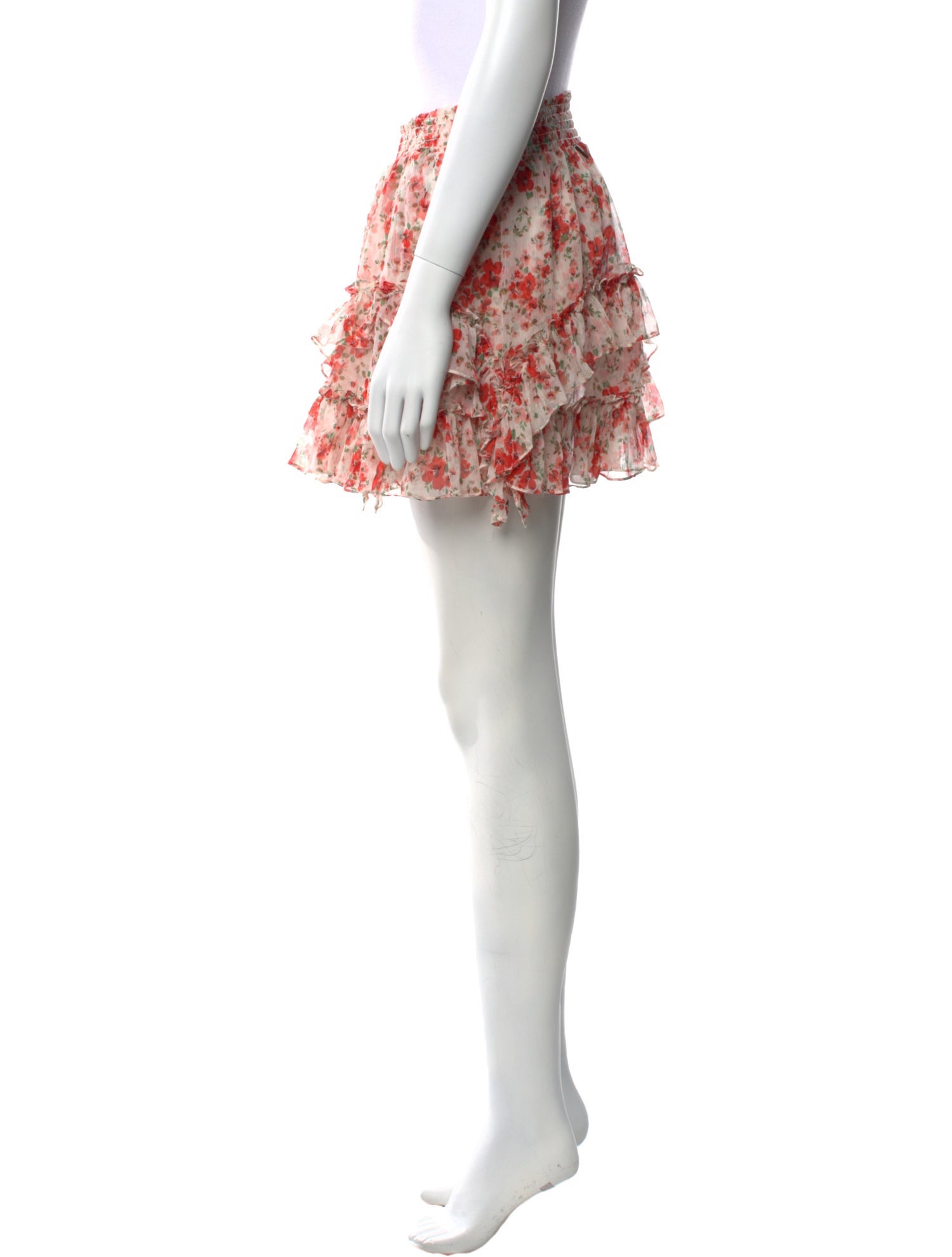 MISA Los Angeles Floral Print Mini Skirt