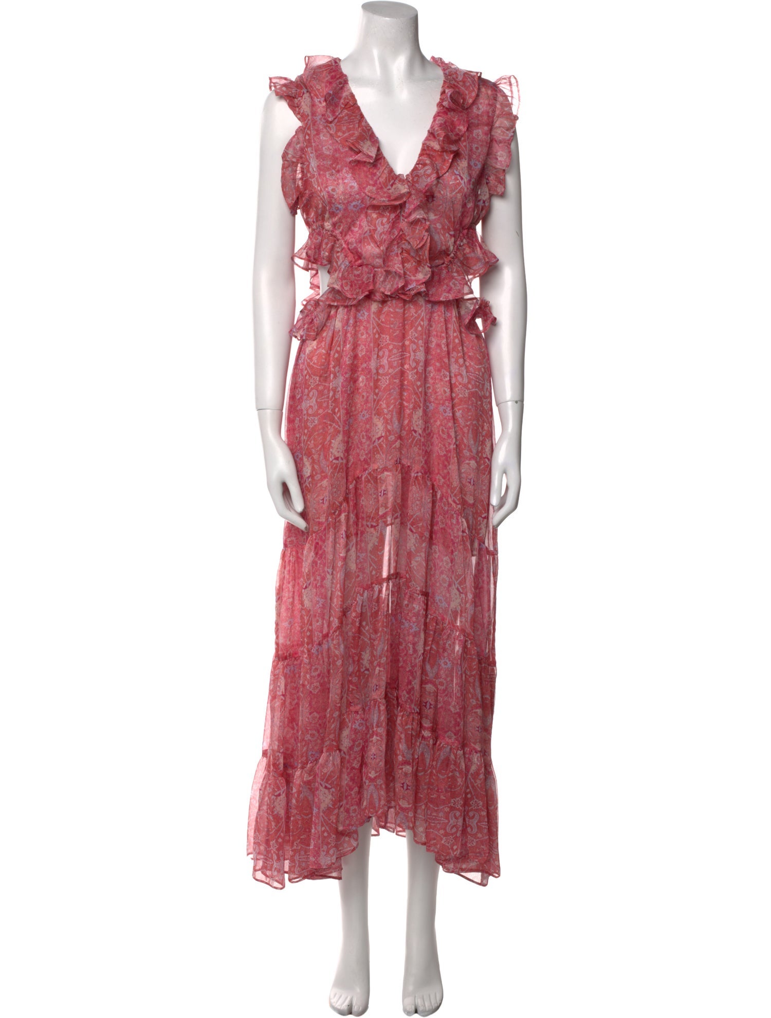 MISA Los Angeles Floral Print Long Dress