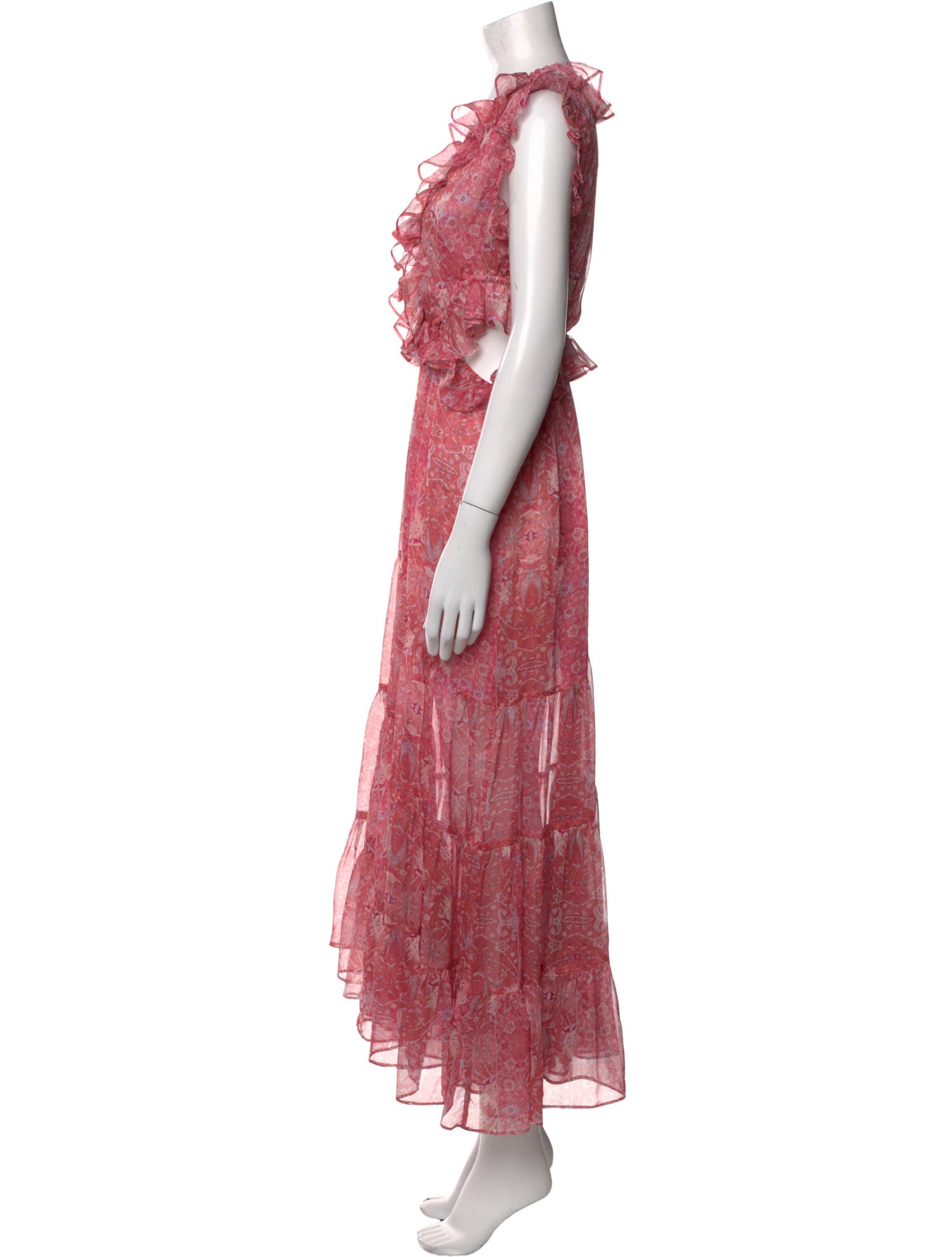 MISA Los Angeles Floral Print Long Dress