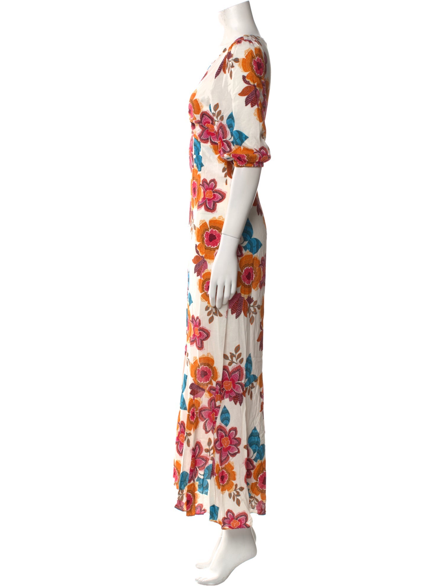 MISA Los Angeles Floral Print Long Dress