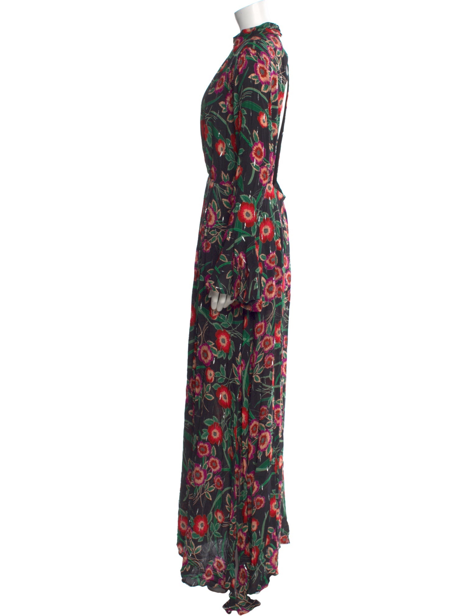 MISA Los Angeles Floral Print Long Dress