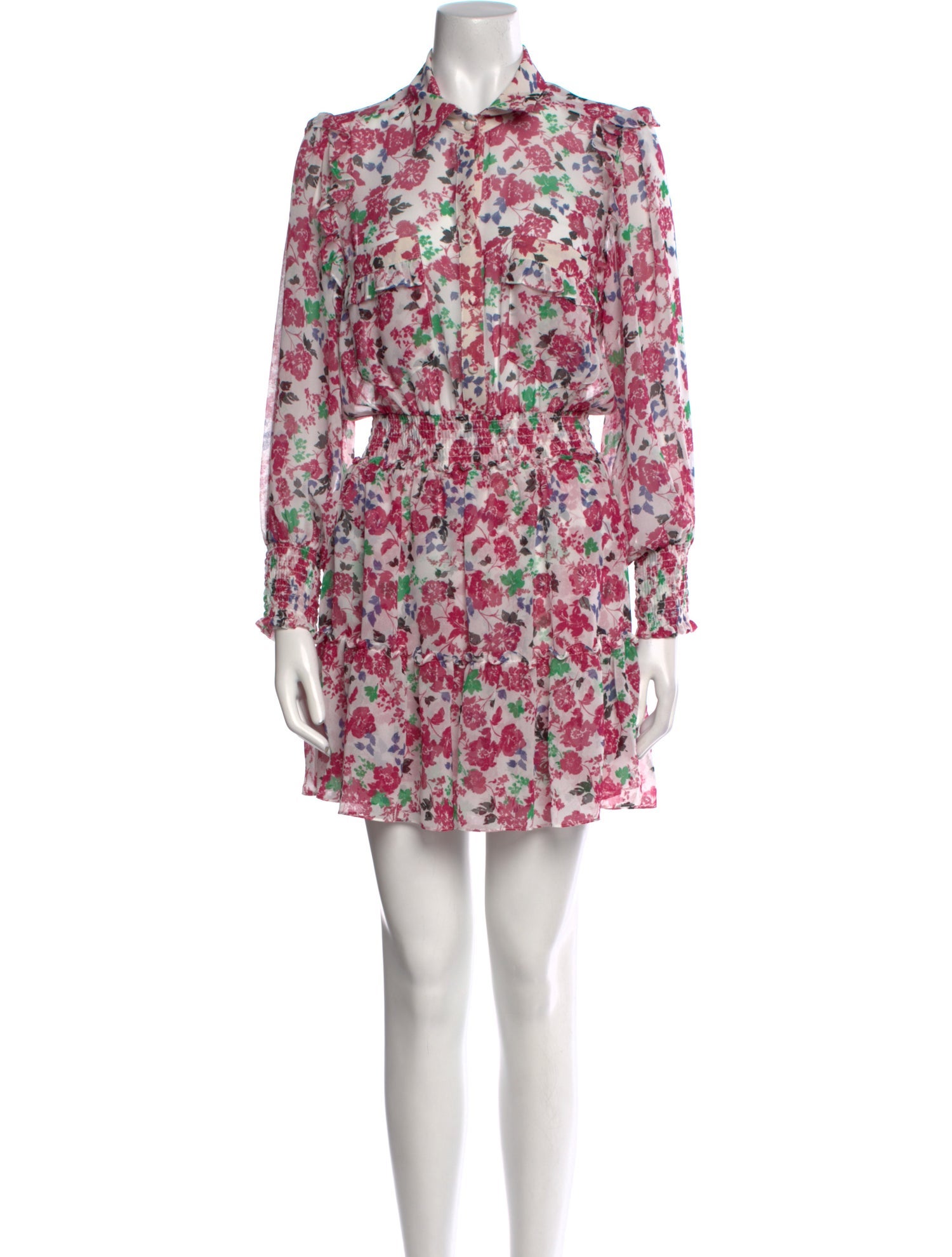 MISA Los Angeles Floral Print Mini Dress